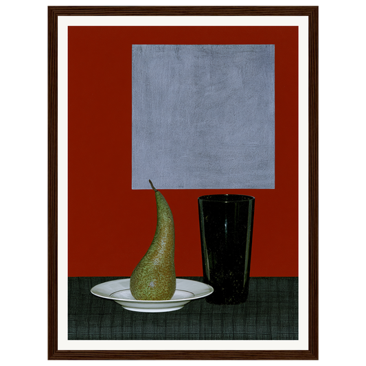 Still Life Pear — s0_framed_dark_wood