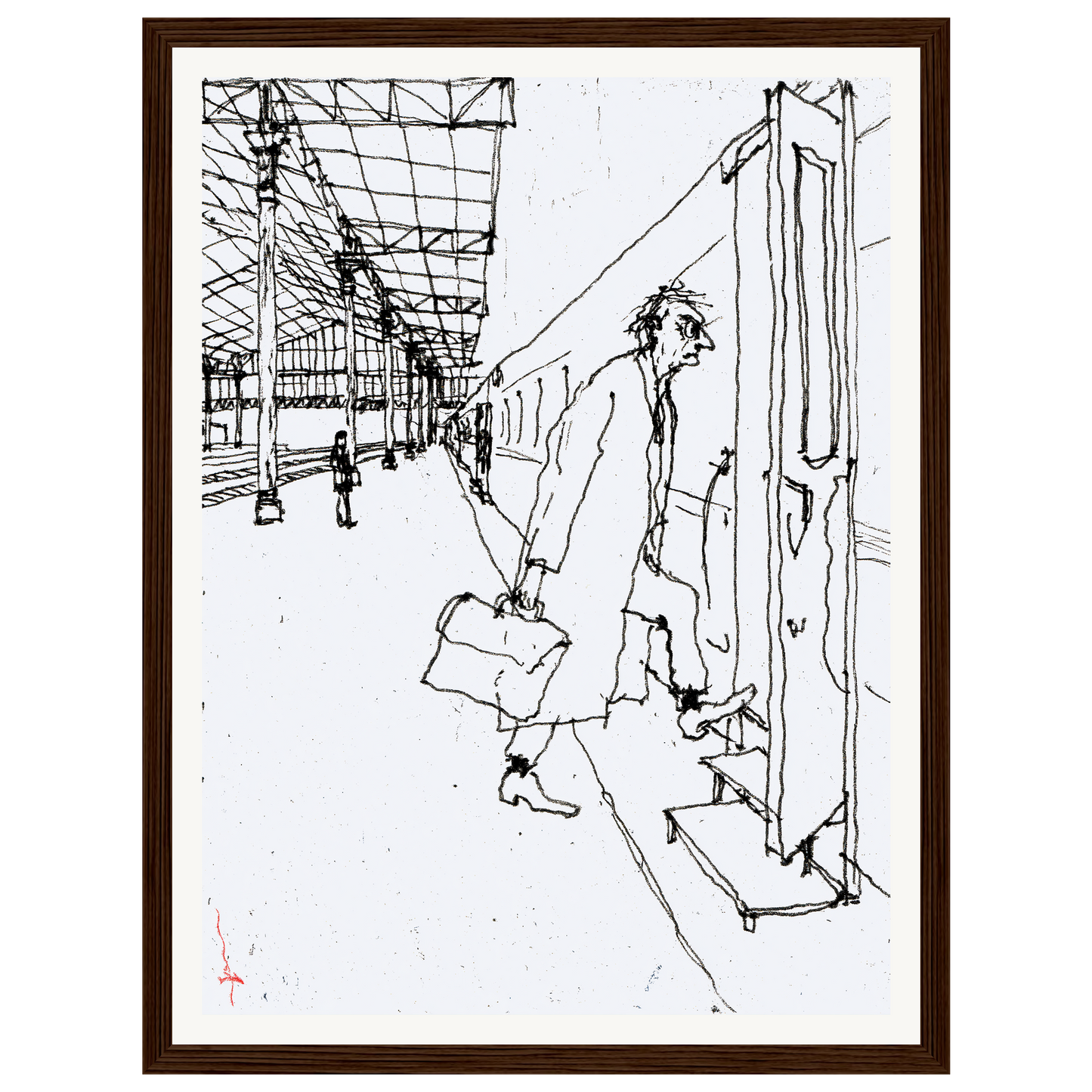 Morning Rush — s0_framed_dark_wood