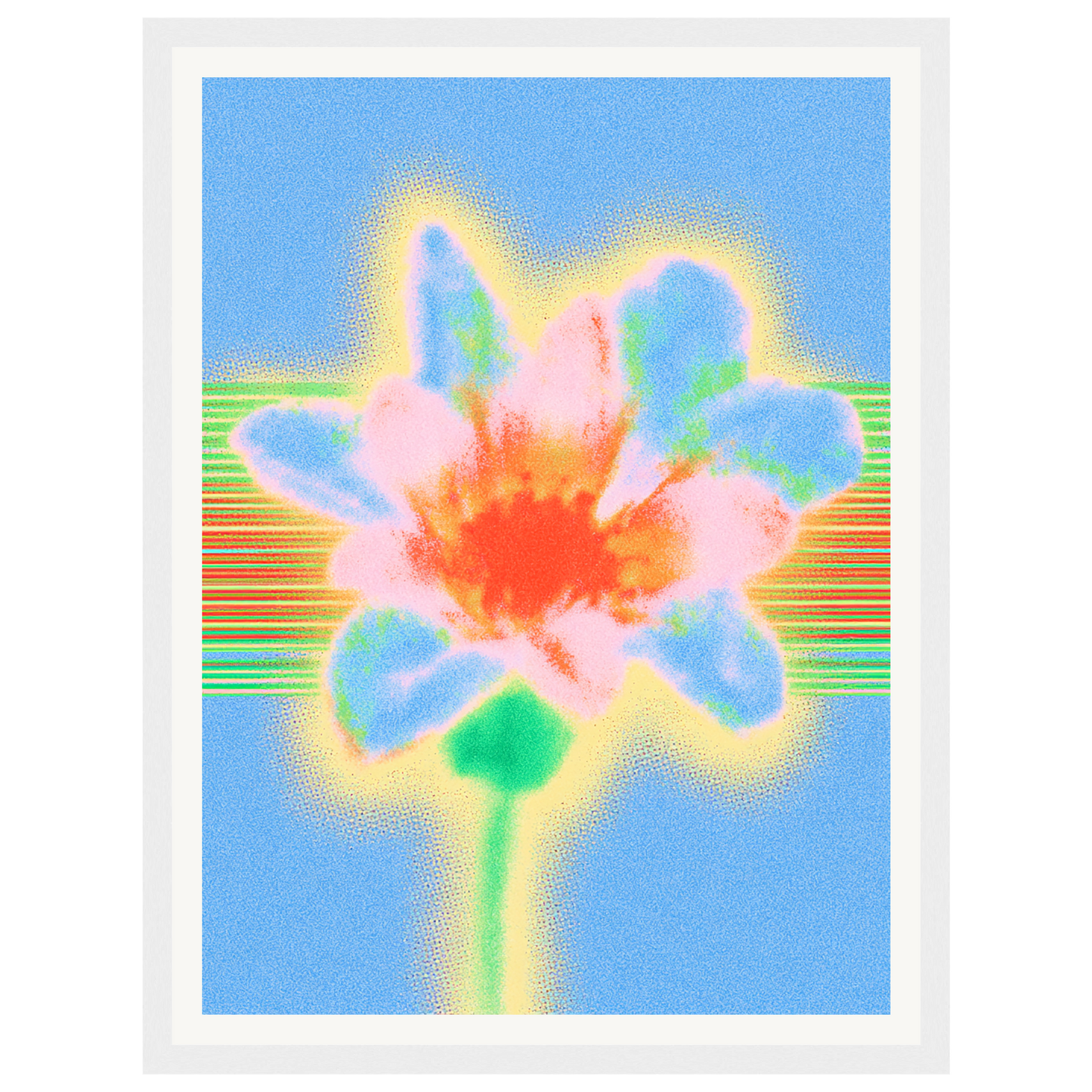 Electric Bloom — s0_framed_white