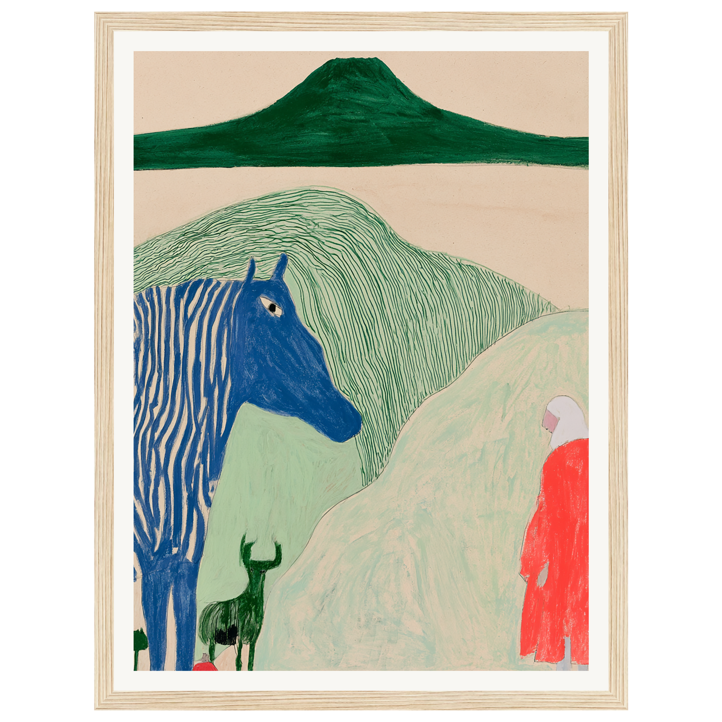 Blue Horse Dream — s0_framed_wood
