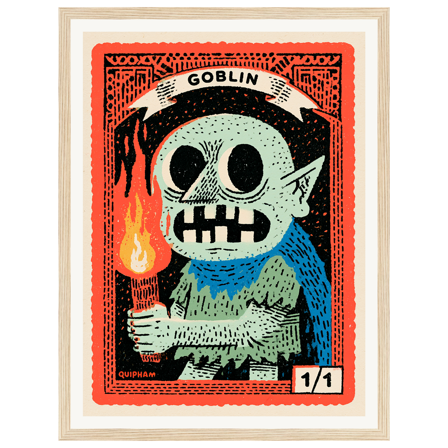 Little Troublemaker — s0_framed_wood