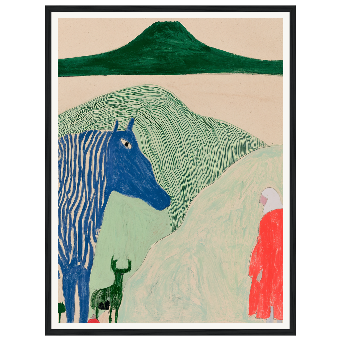 Blue Horse Dream — s1_framed_black