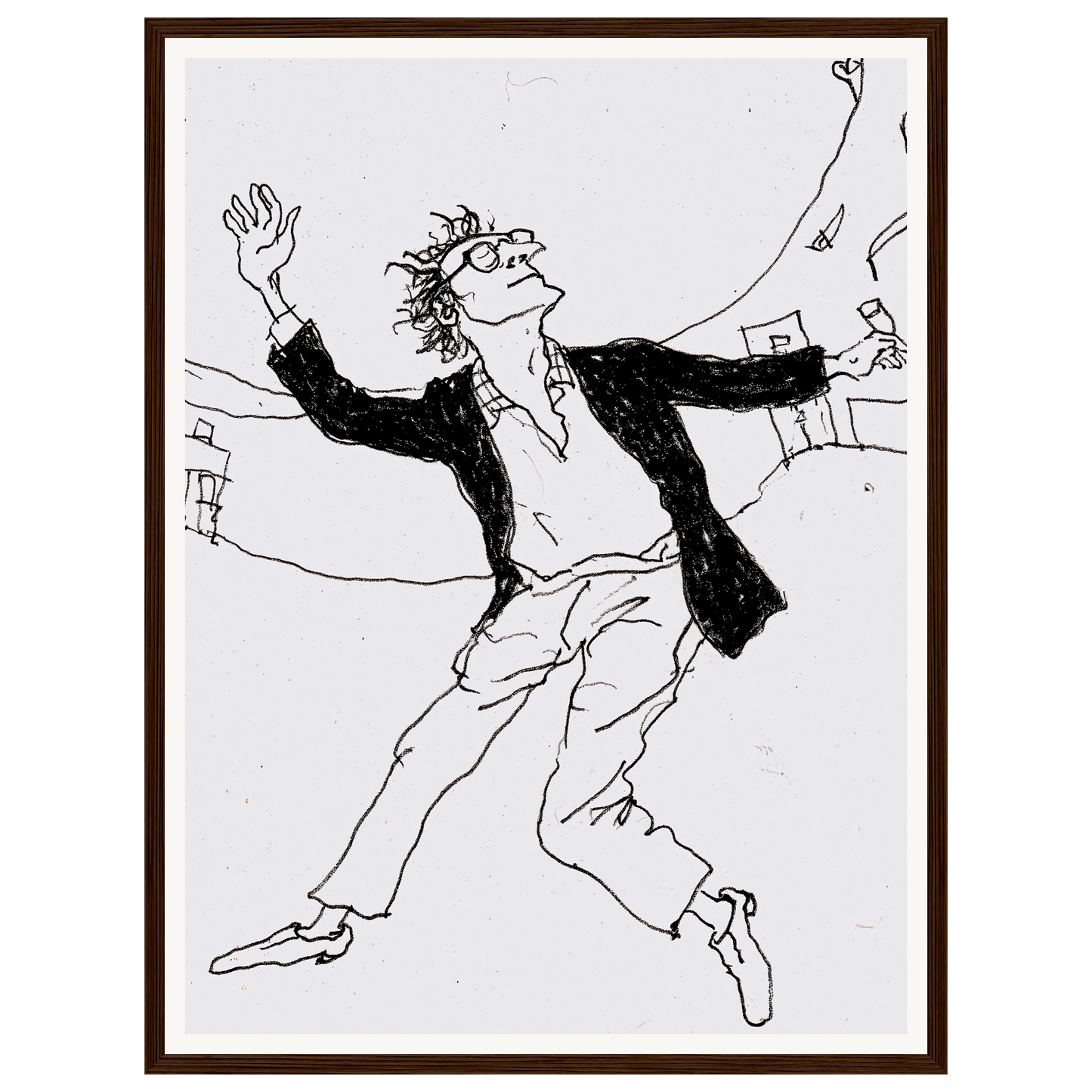 Free Fall — s1_framed_dark_wood