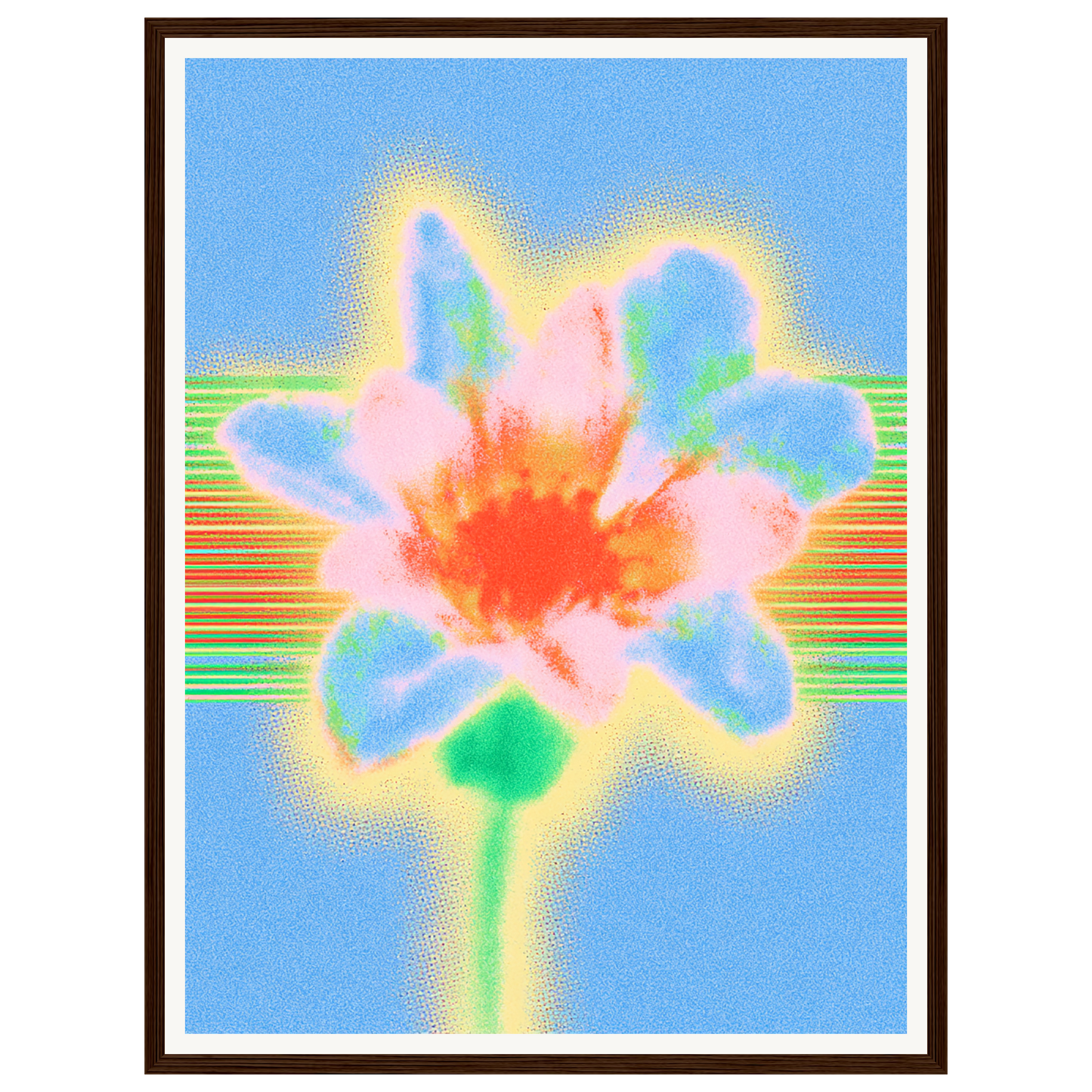 Electric Bloom — s1_framed_dark_wood