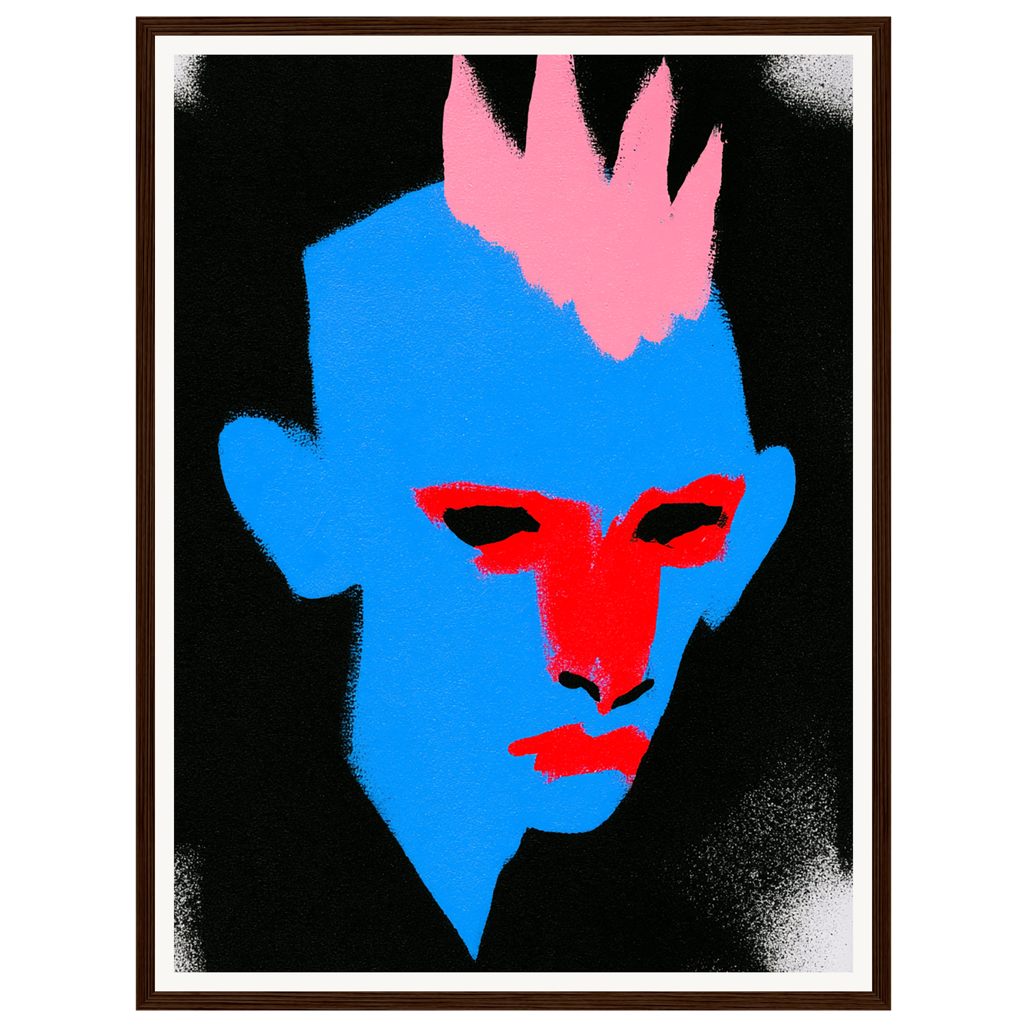 Punk Portrait — s1_framed_dark_wood