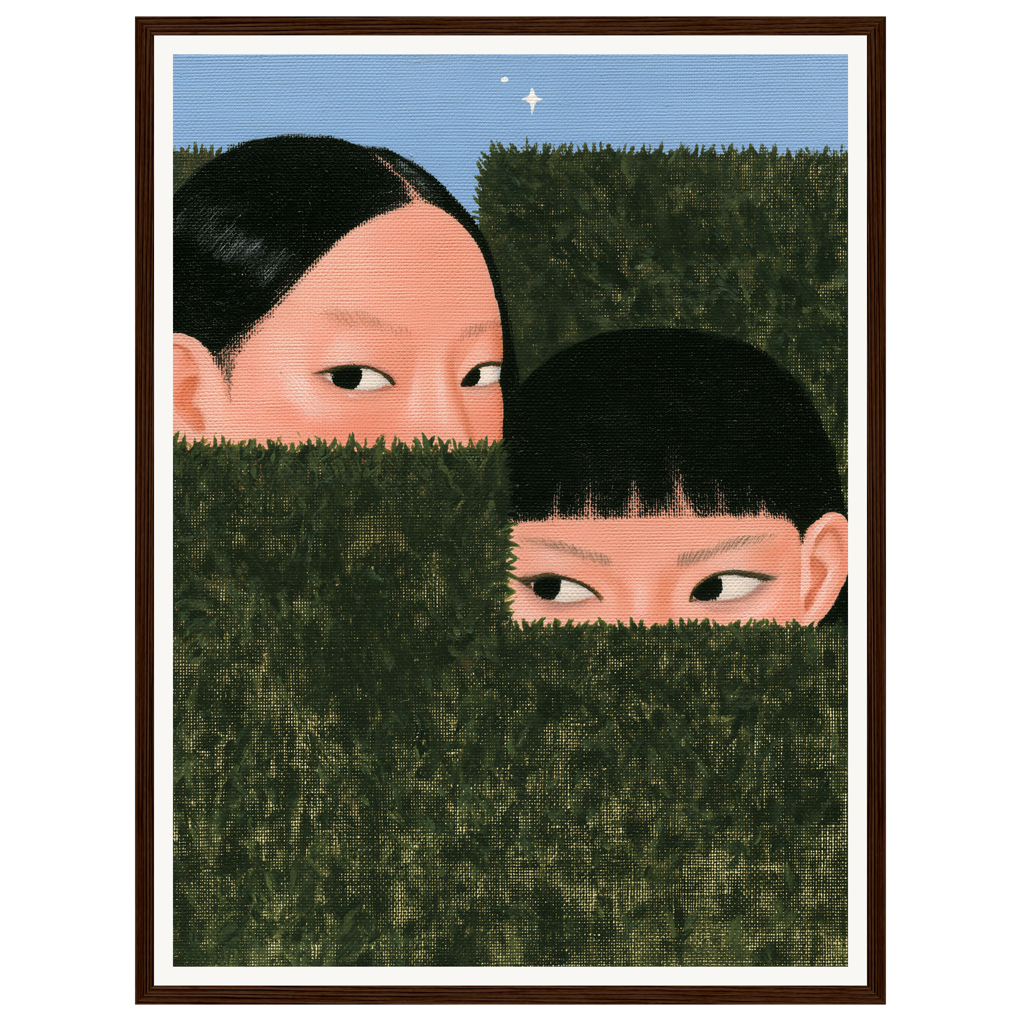 Curious Eyes — s1_framed_dark_wood