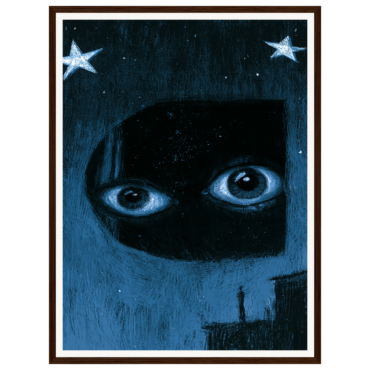 Quiet Watcher — s1_framed_dark_wood