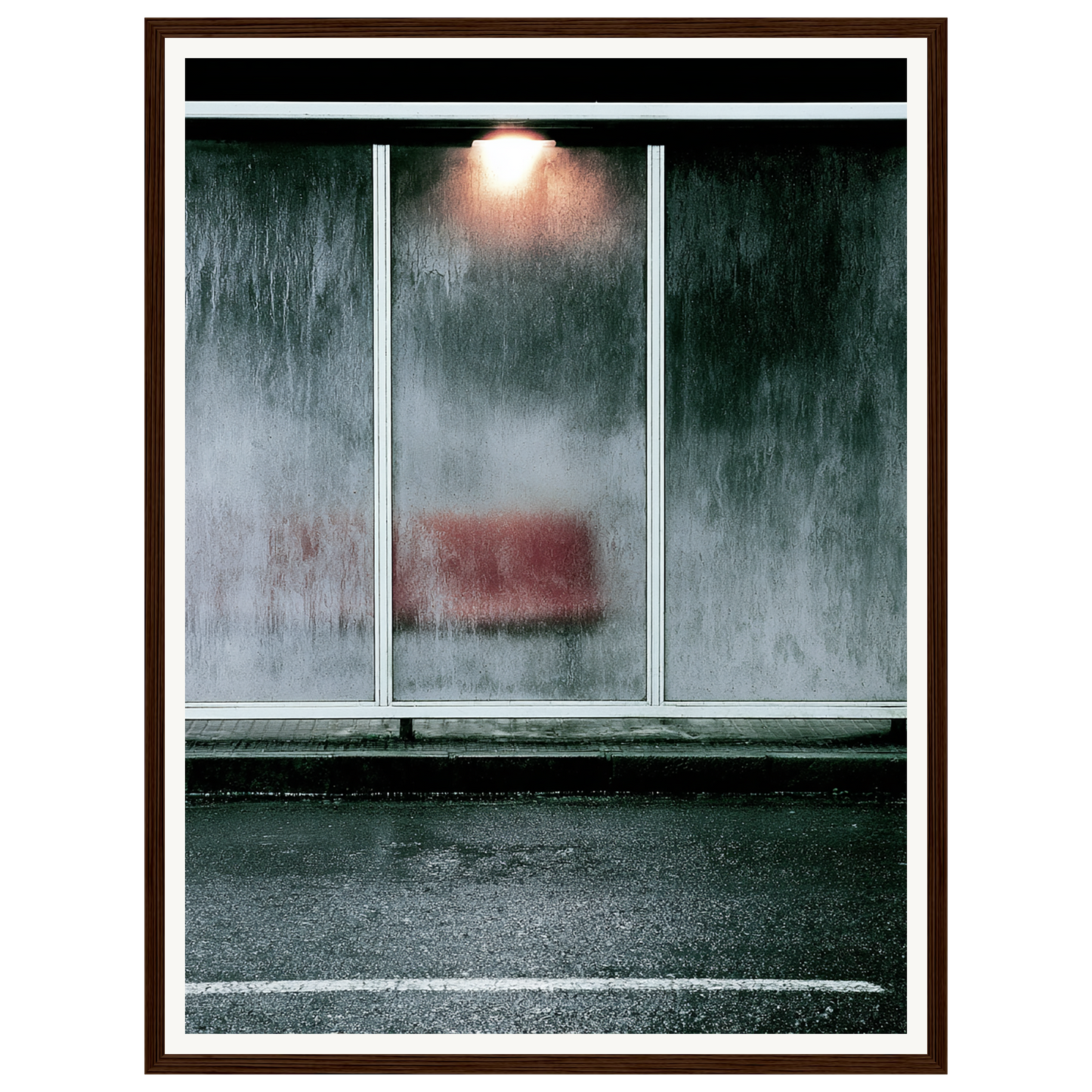 Rainy Window — s1_framed_dark_wood