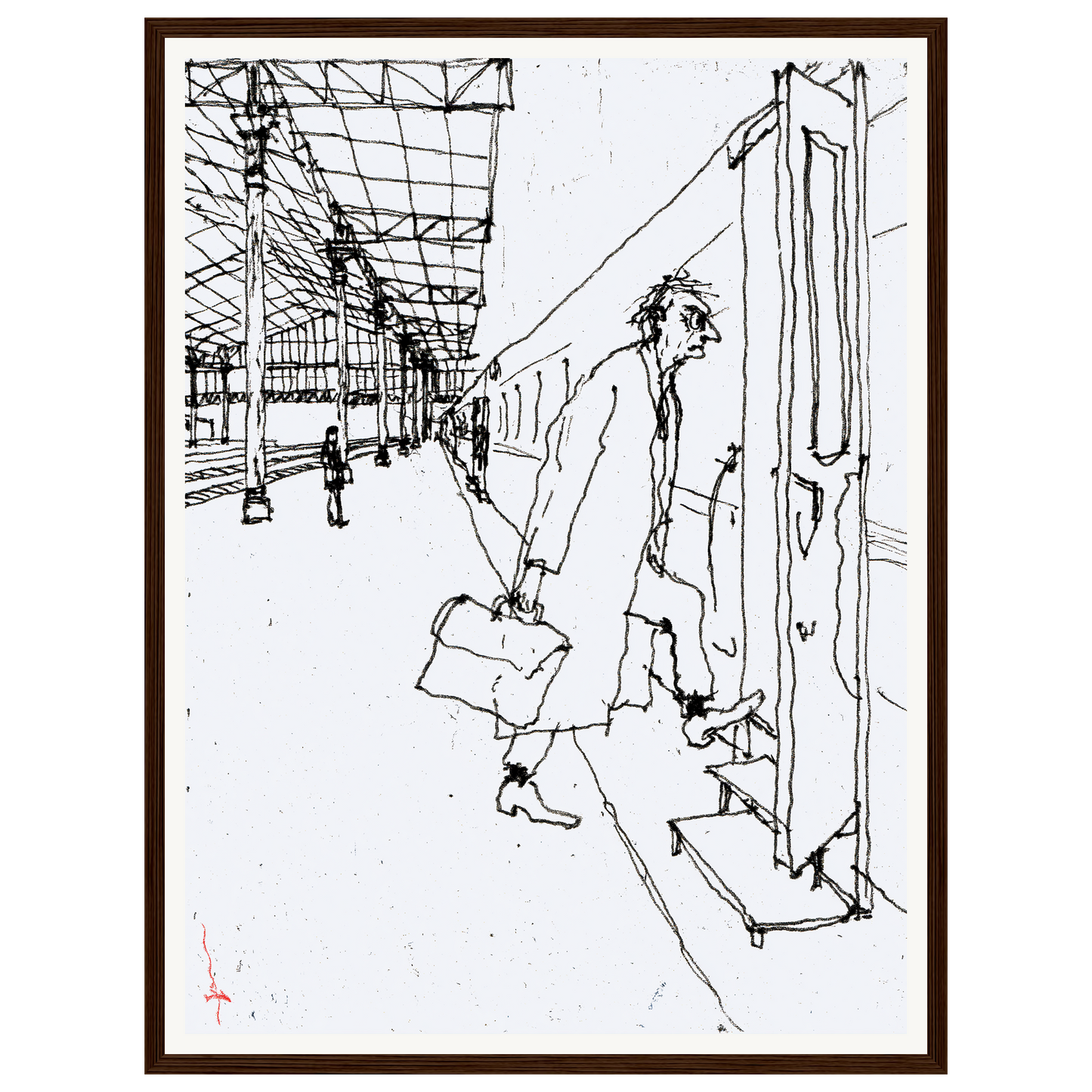 Morning Rush — s1_framed_dark_wood