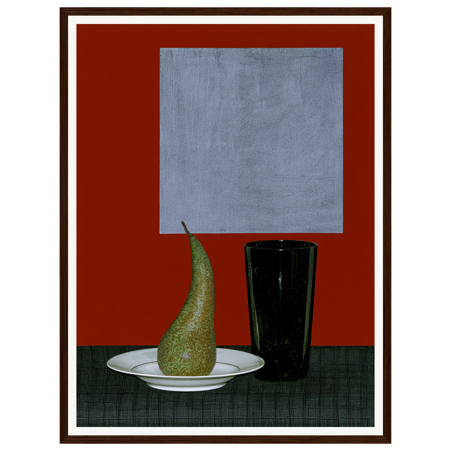Still Life Pear — s1_framed_dark_wood