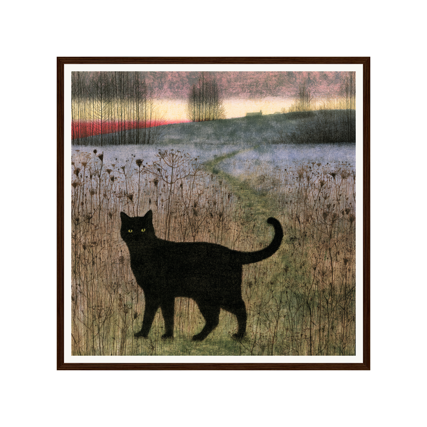 Evening Stroll — s1_framed_dark_wood
