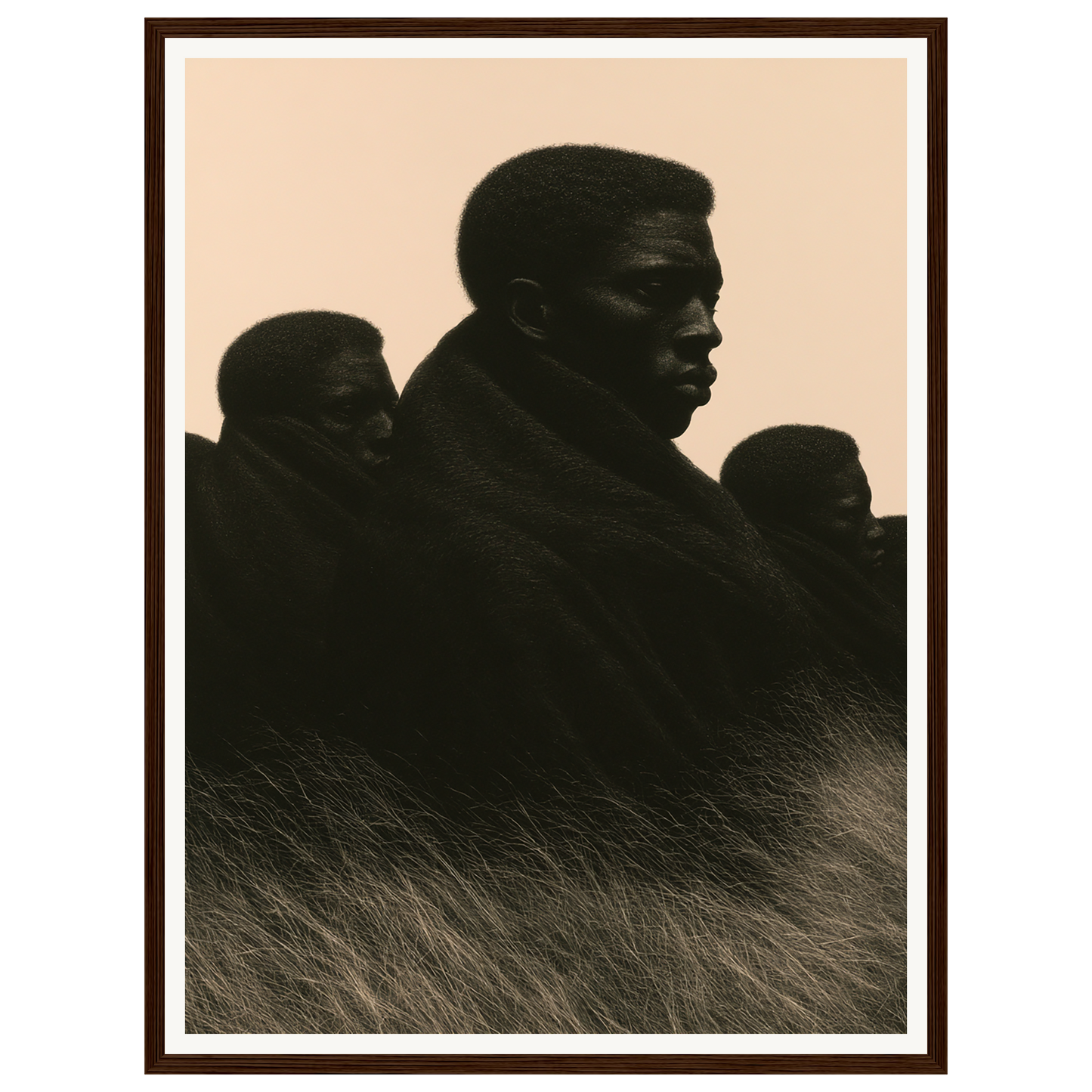 Silent Gathering — s1_framed_dark_wood