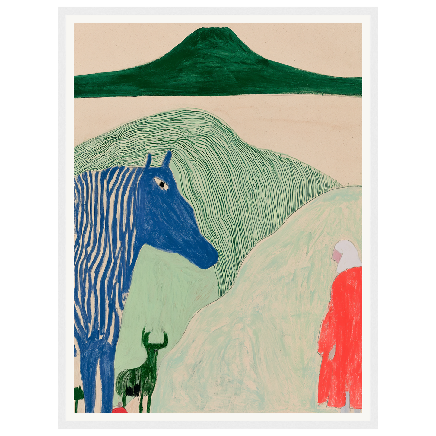 Blue Horse Dream — s1_framed_white