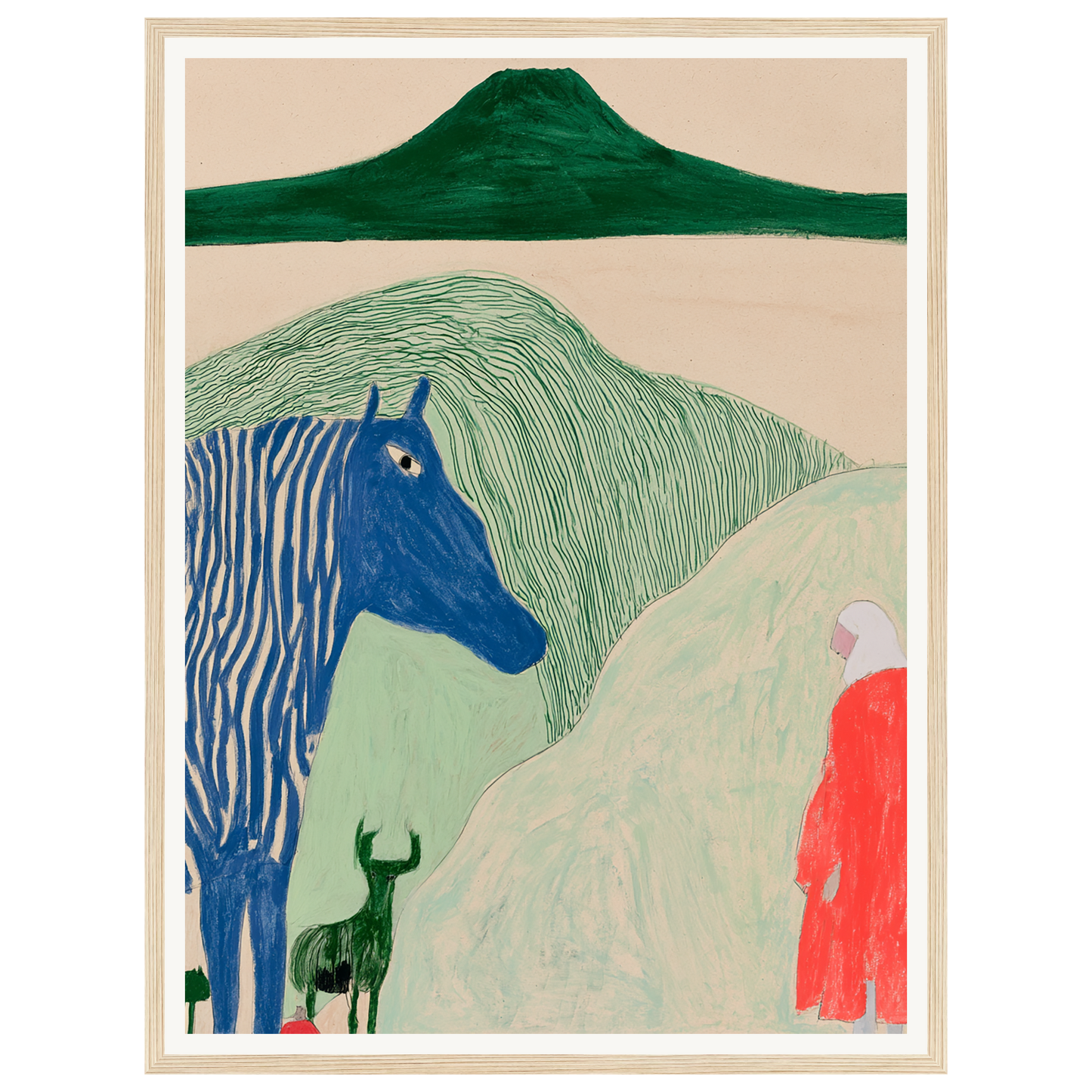 Blue Horse Dream — s1_framed_wood