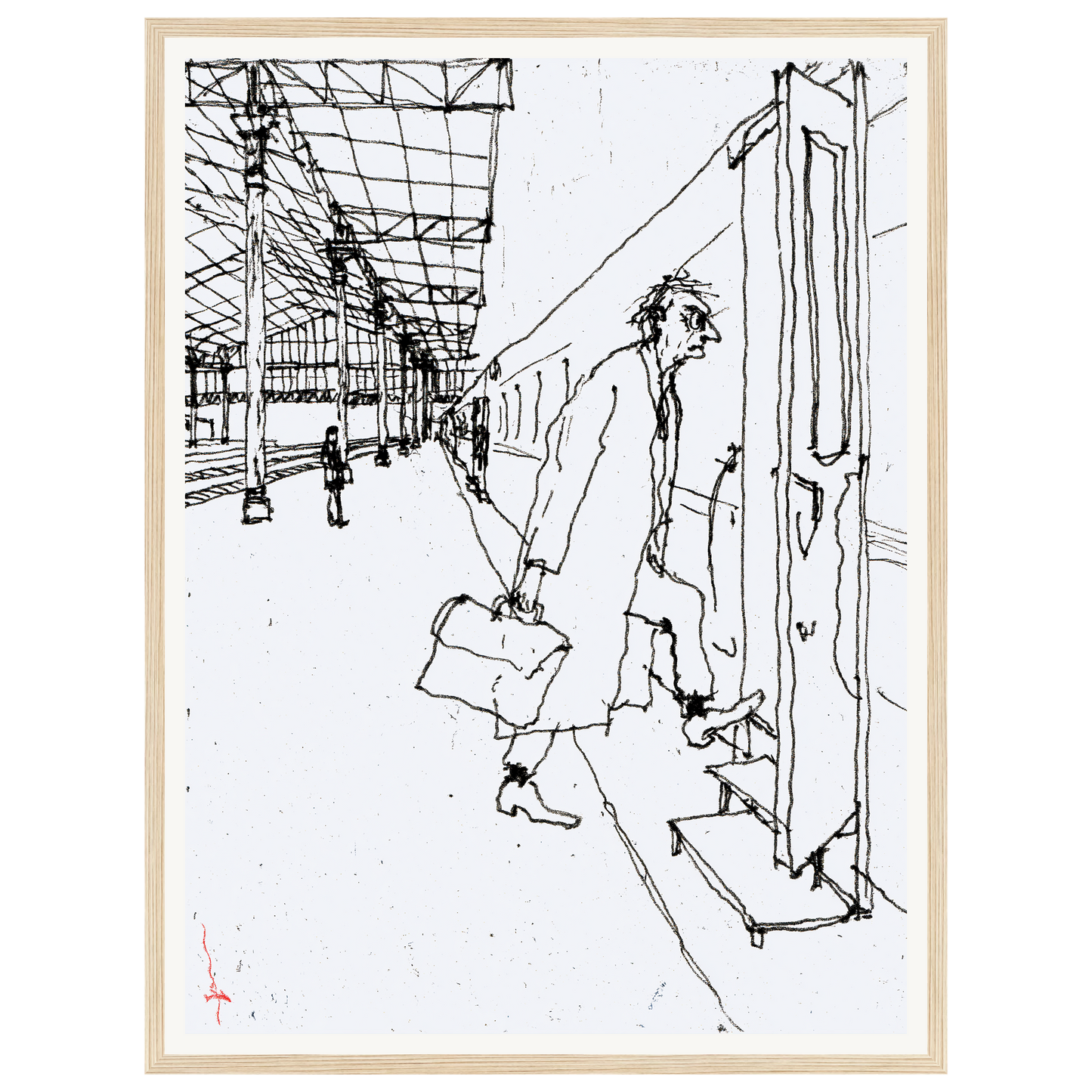 Morning Rush — s1_framed_wood