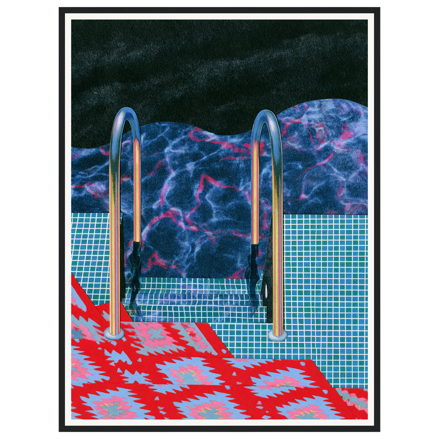 Summer Dip — s2_framed_black