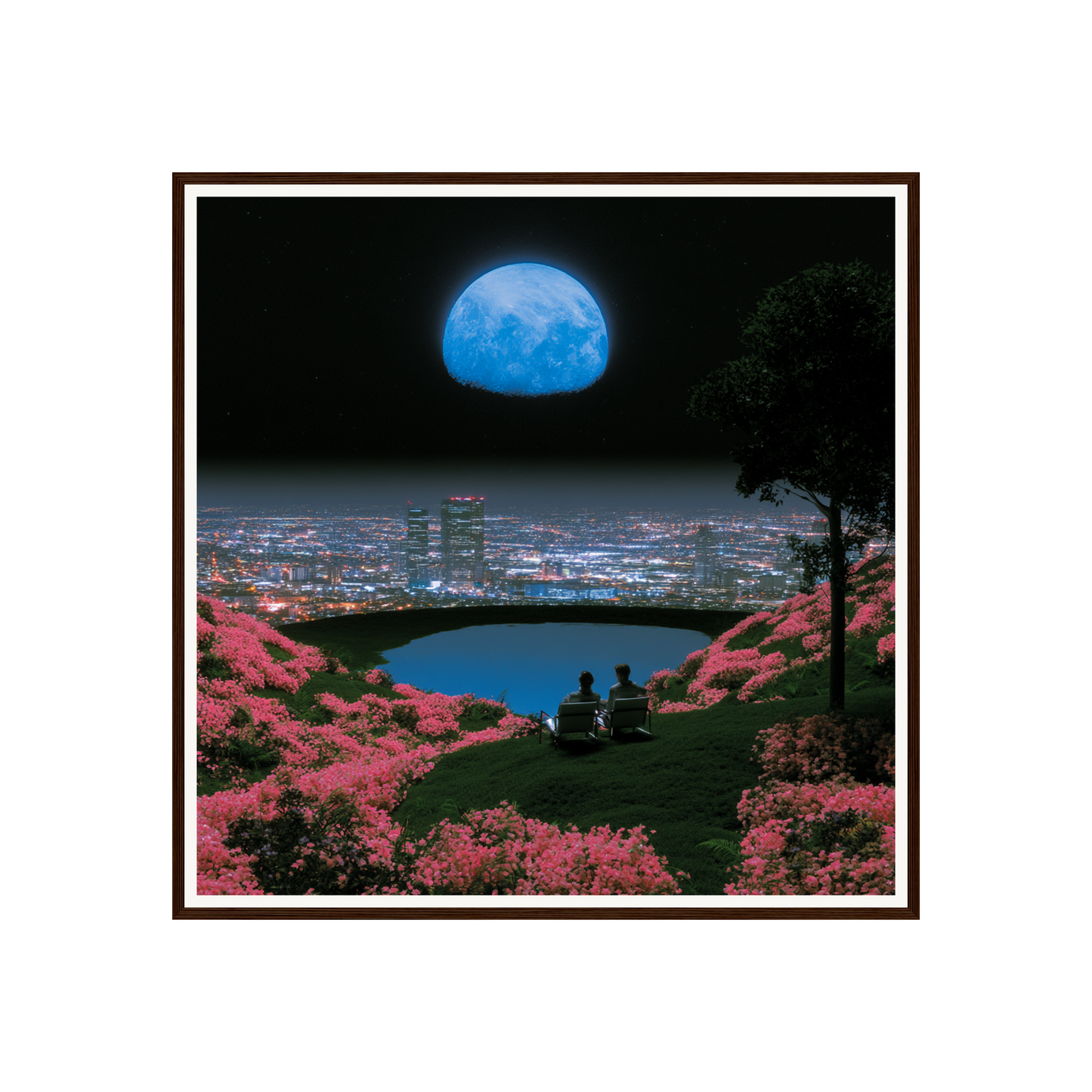 Moonlit Night — s2_framed_dark_wood