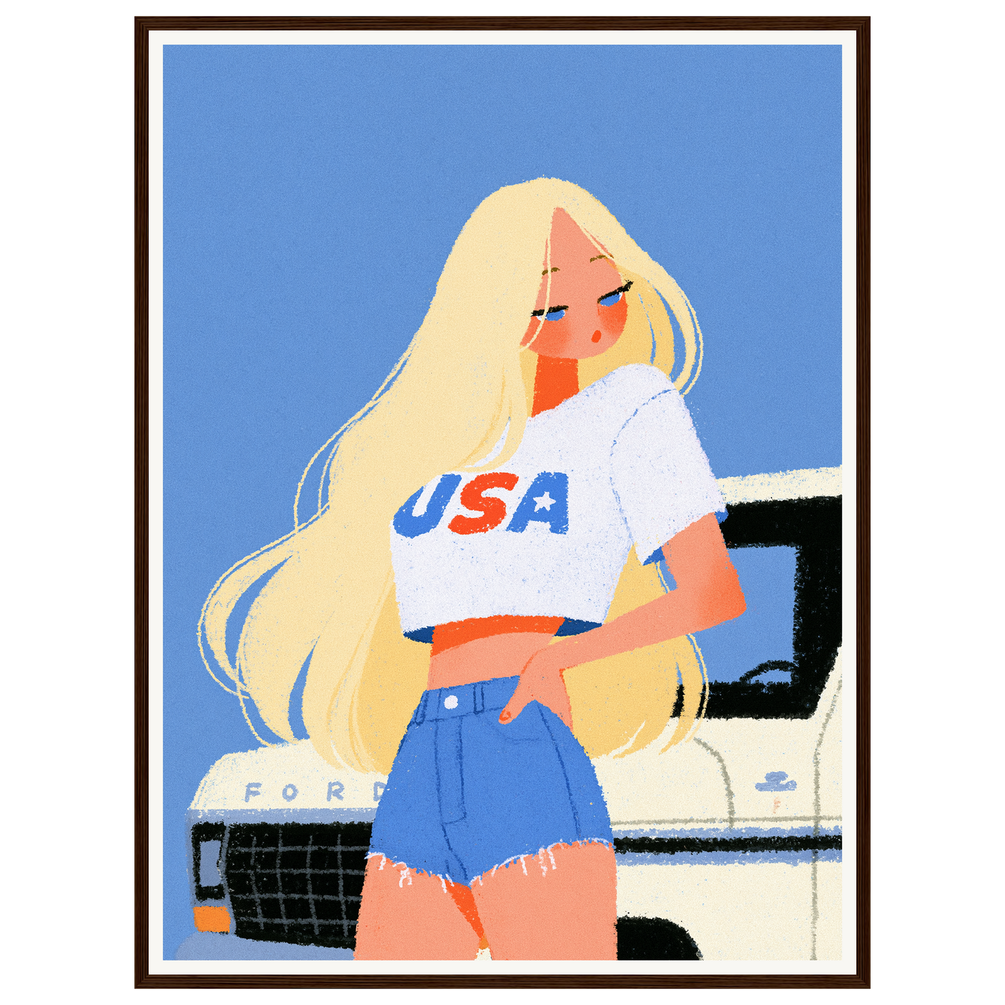 American Summer — s2_framed_dark_wood