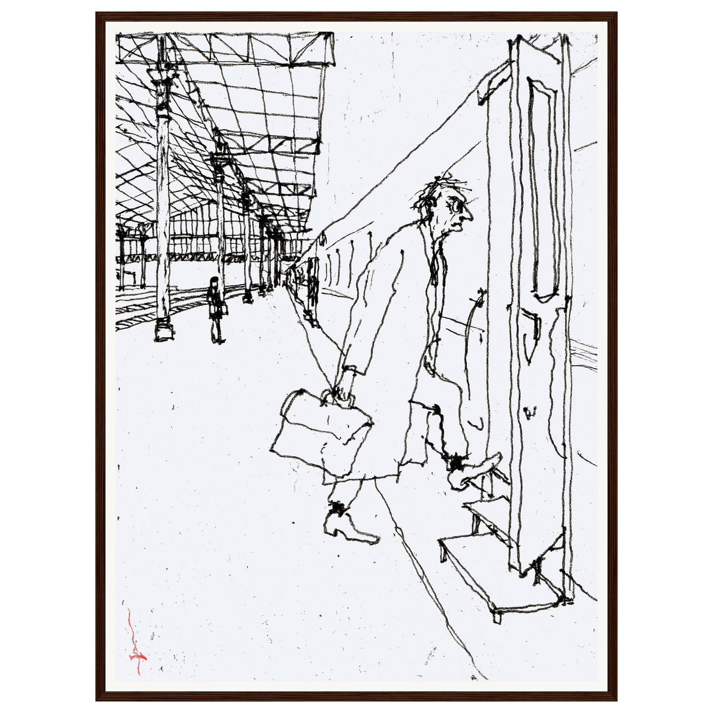 Morning Rush — s2_framed_dark_wood