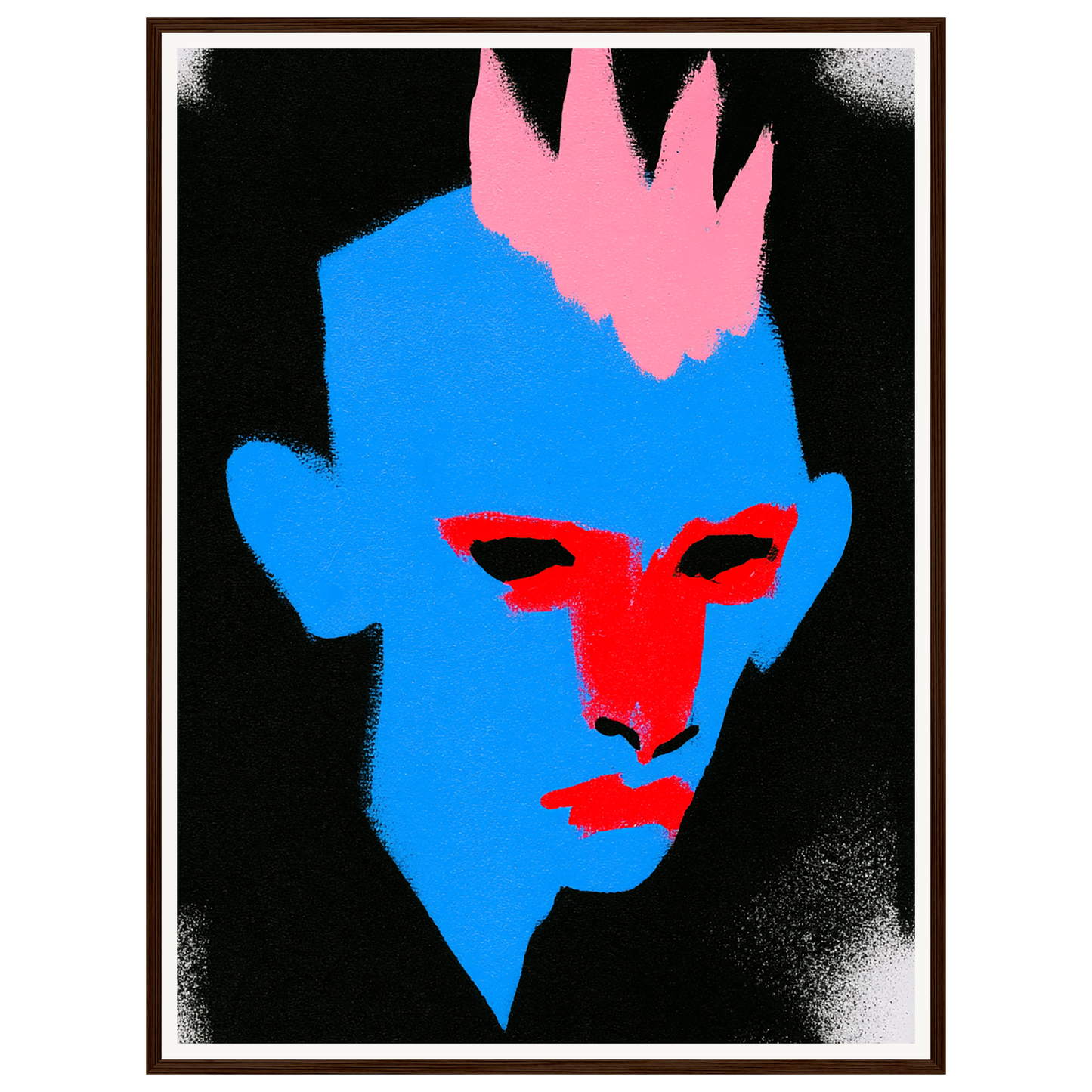 Punk Portrait — s2_framed_dark_wood