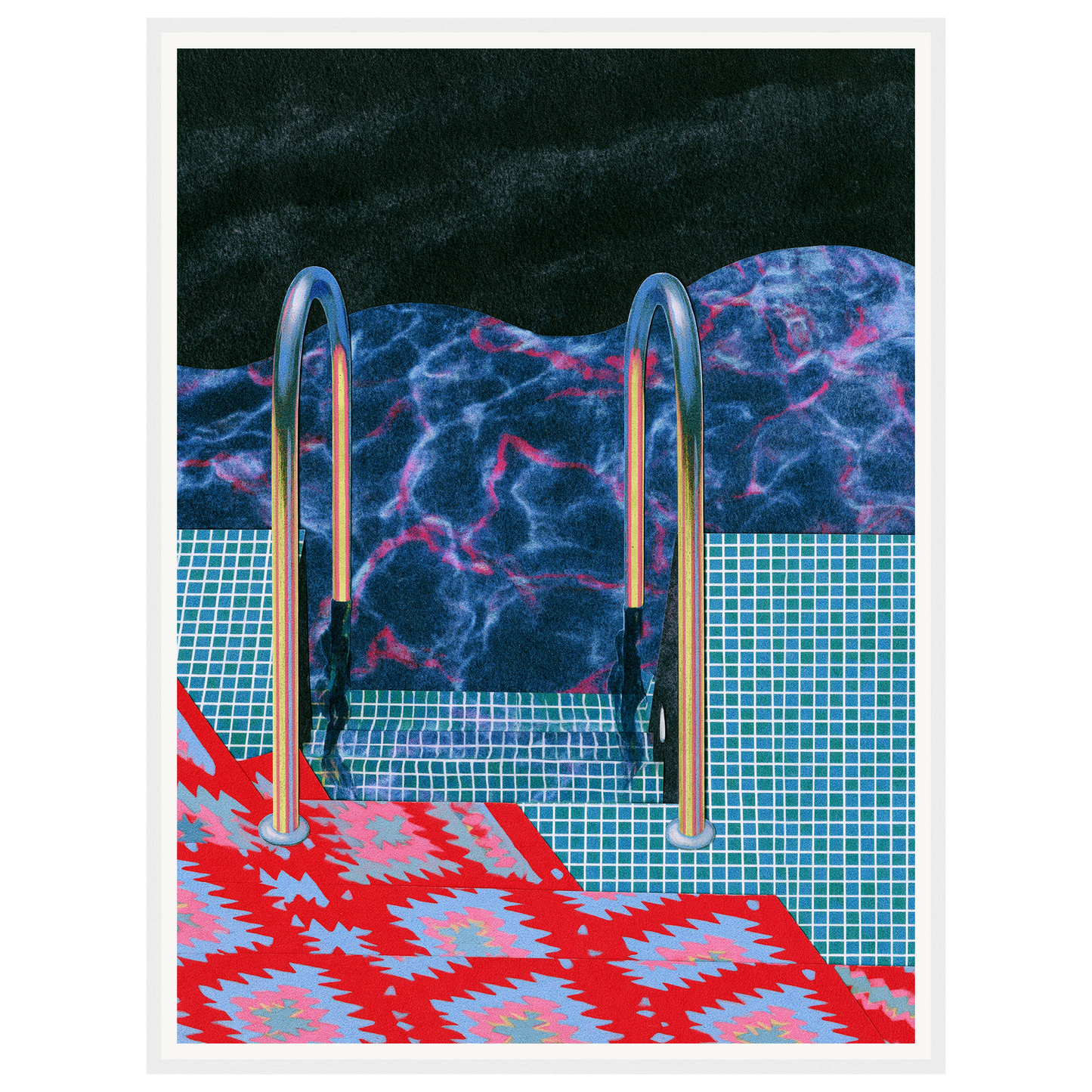 Summer Dip — s2_framed_white