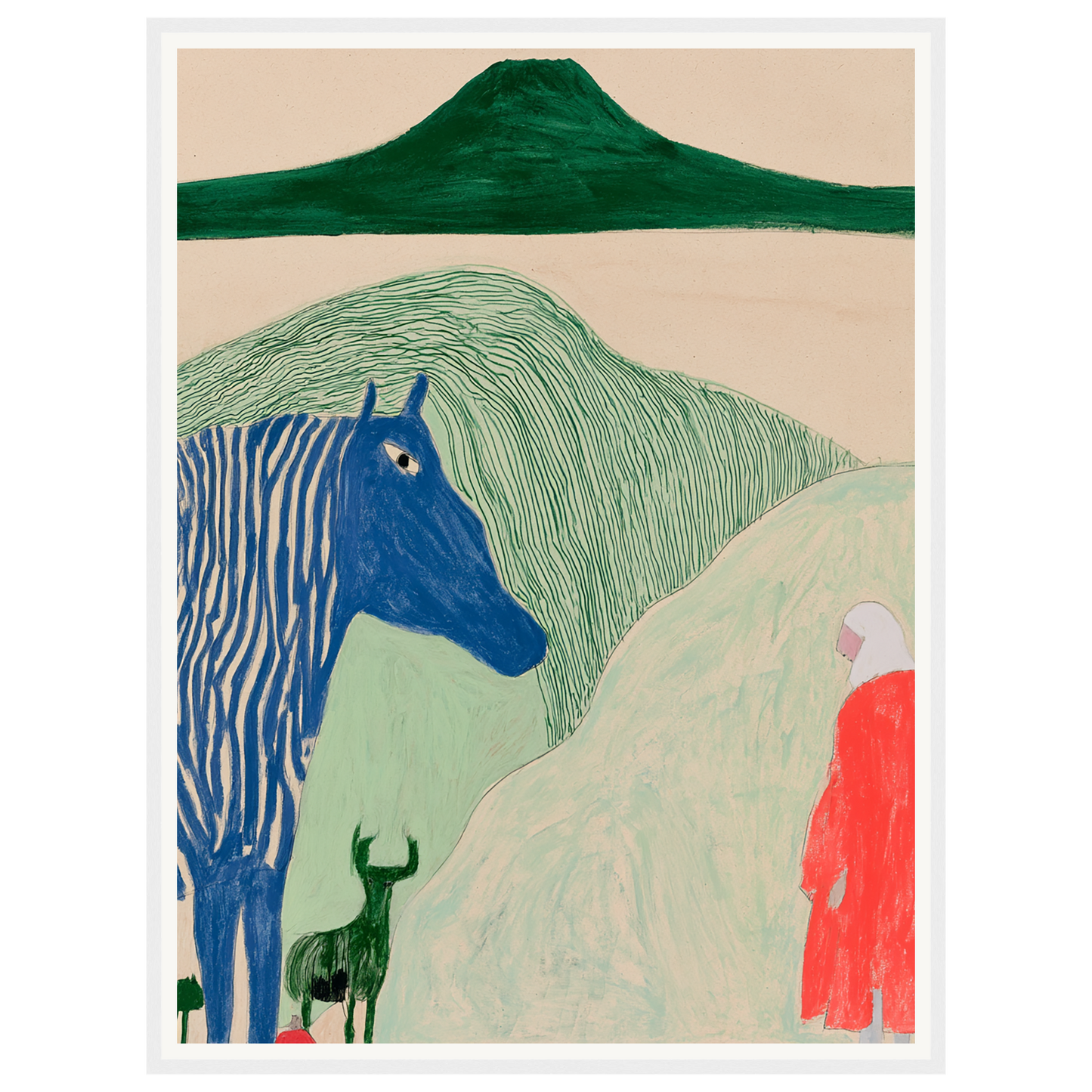 Blue Horse Dream — s2_framed_white