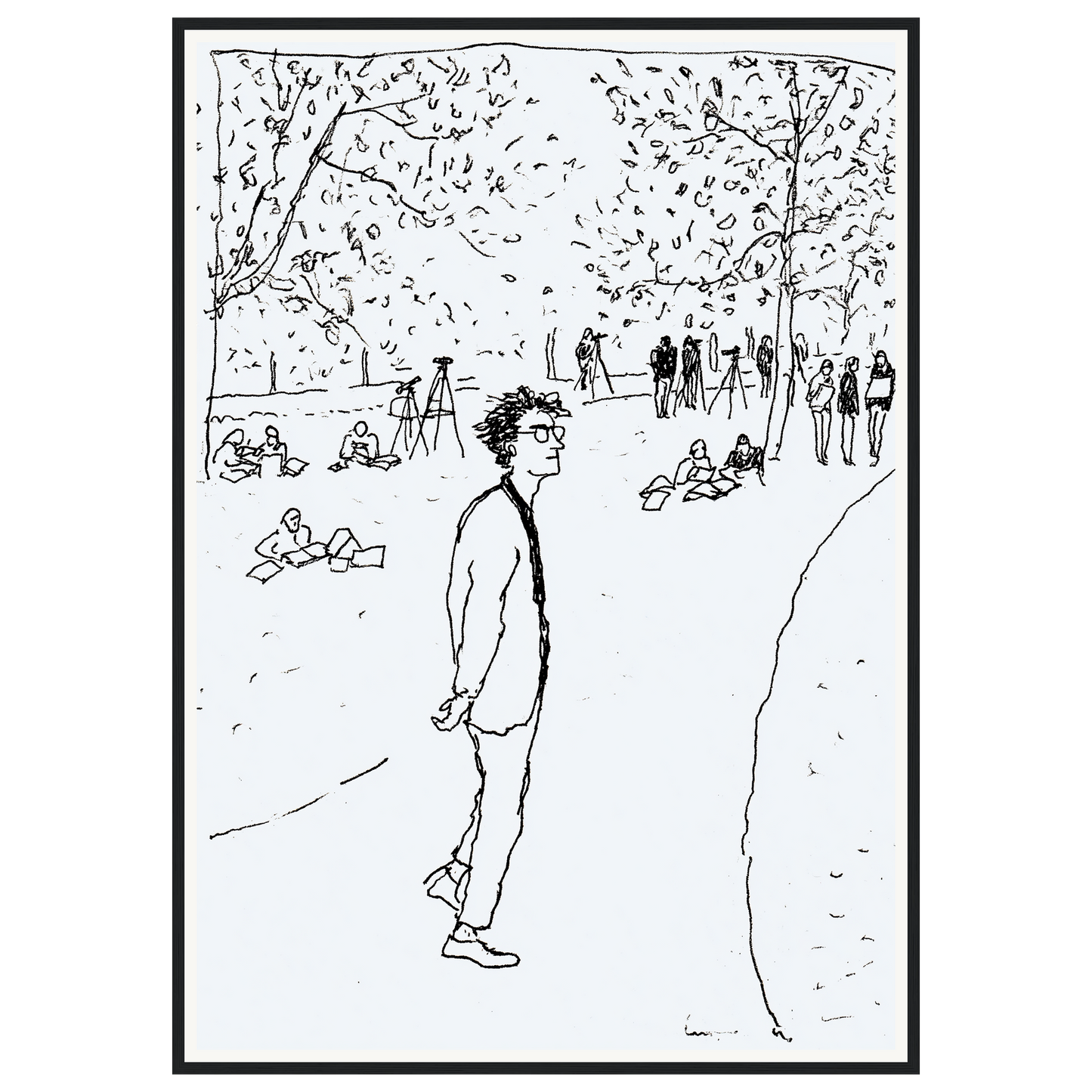 Quiet Park — s3_framed_black