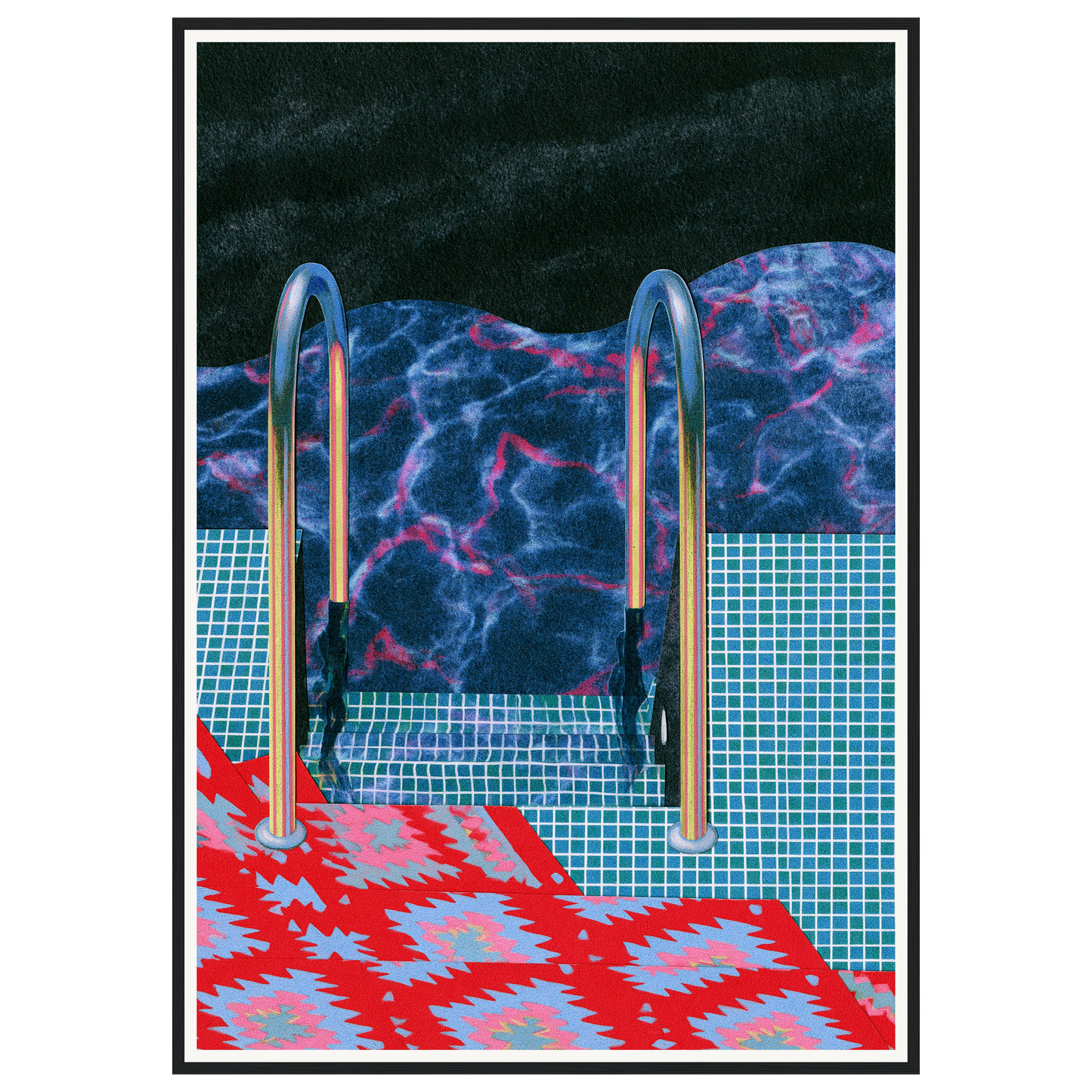 Summer Dip — s3_framed_black
