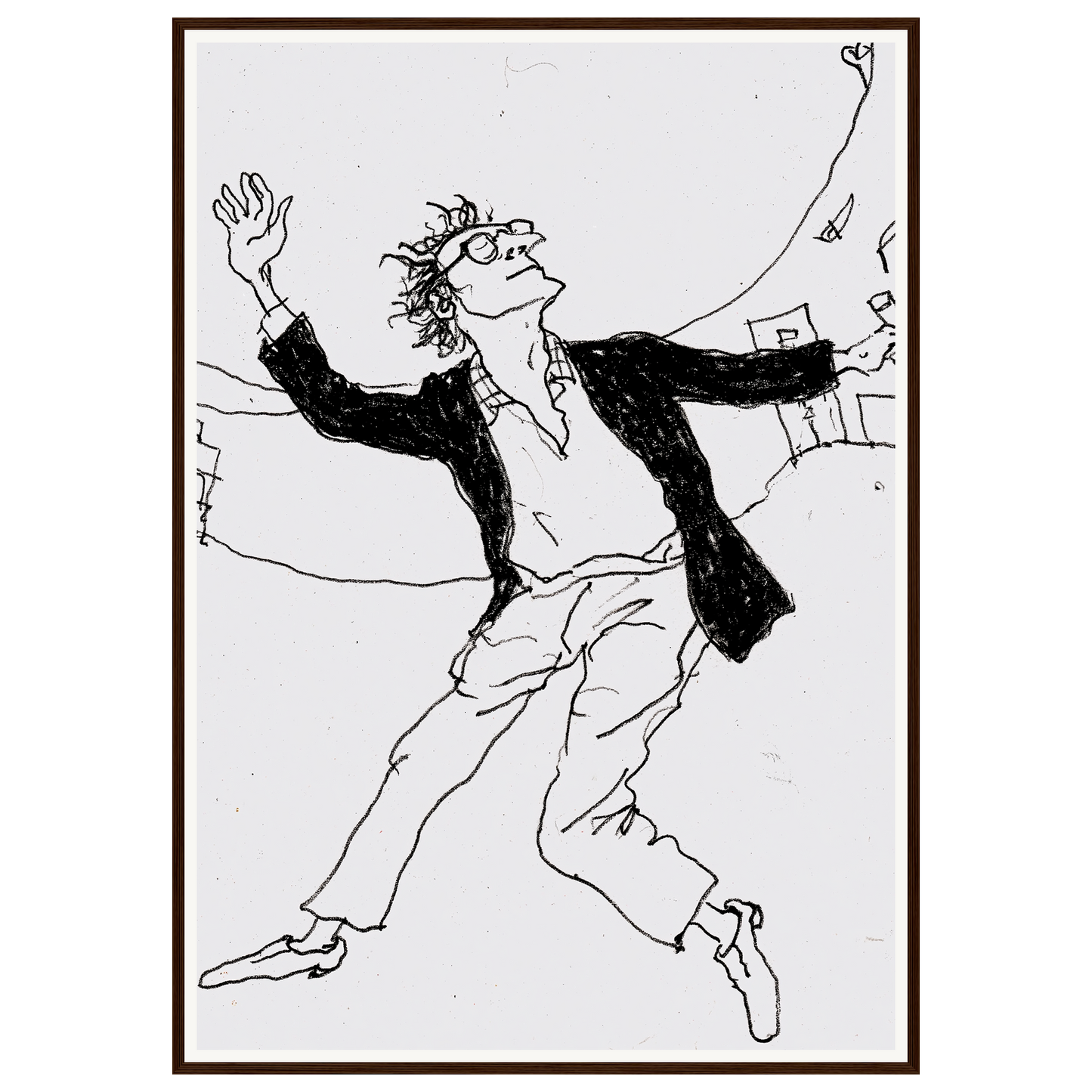 Free Fall — s3_framed_dark_wood