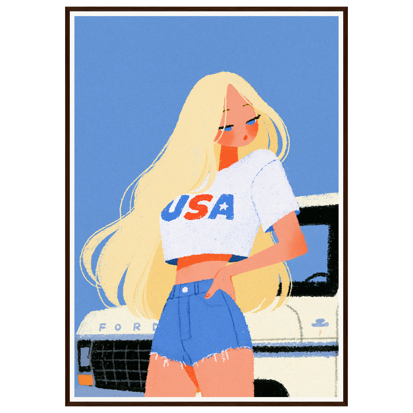 American Summer — s3_framed_dark_wood