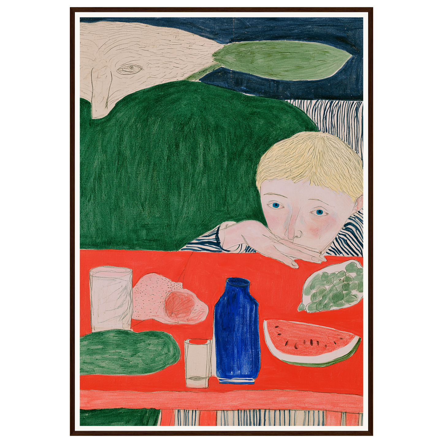 Summer Table — s3_framed_dark_wood