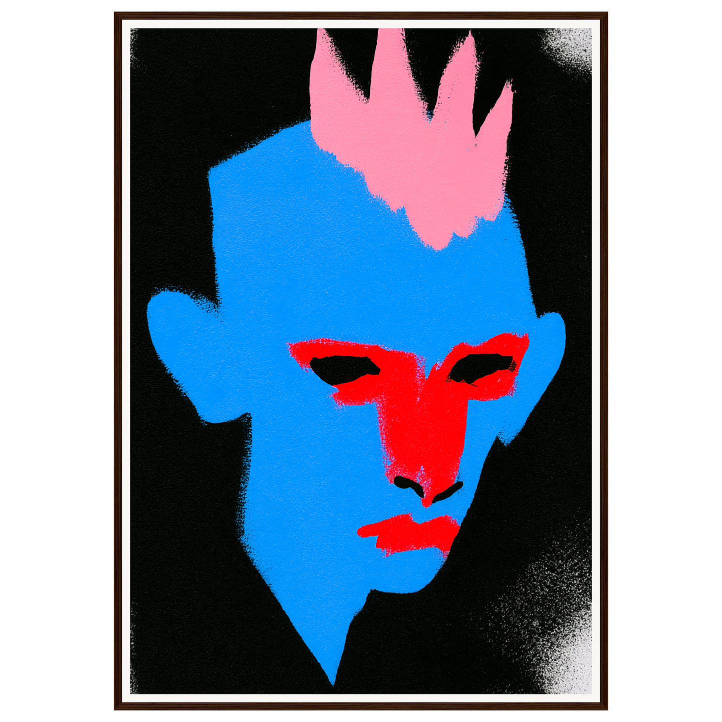 Punk Portrait — s3_framed_dark_wood