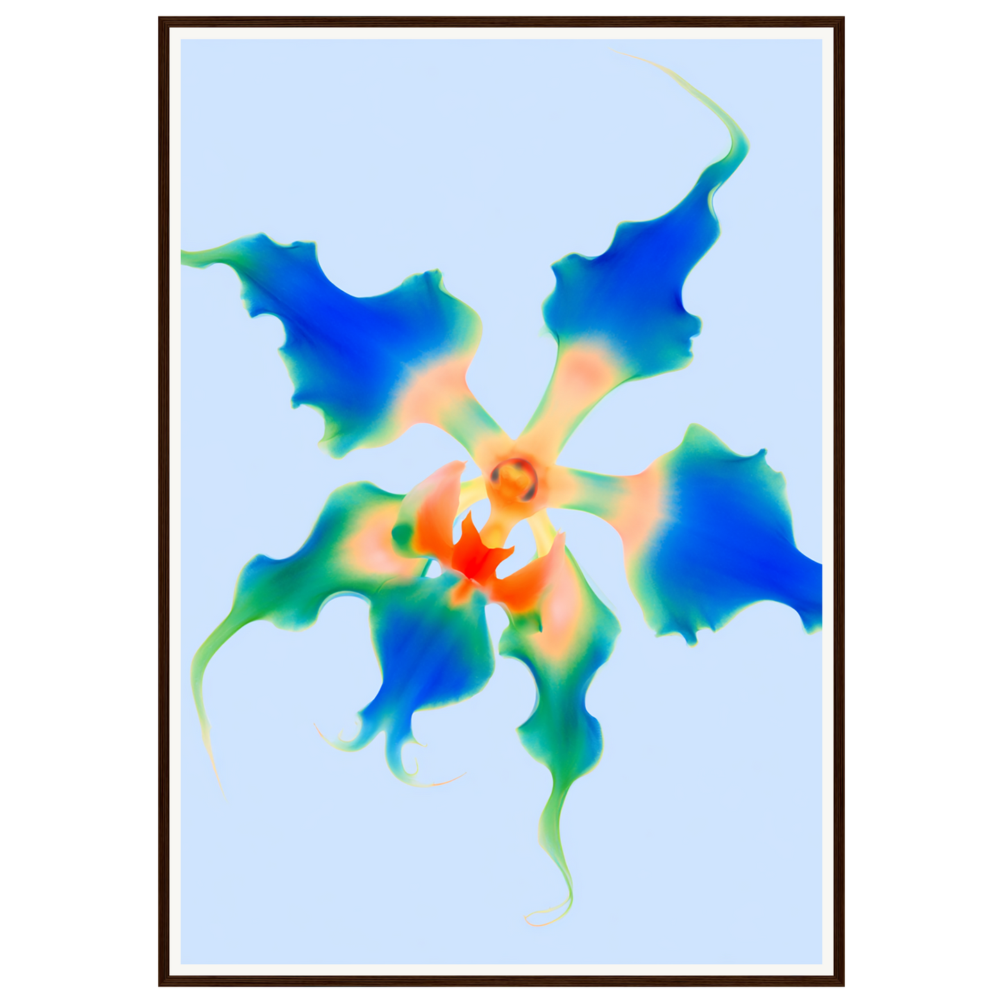 Ocean Bloom — s3_framed_dark_wood