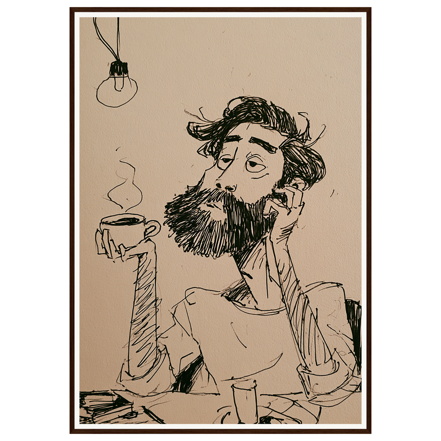 Morning Ritual — s3_framed_dark_wood