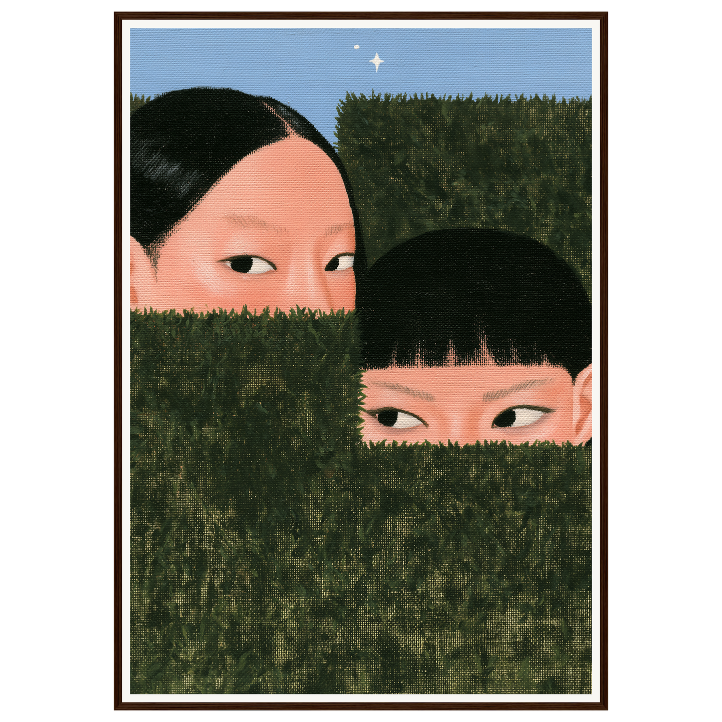 Curious Eyes — s3_framed_dark_wood