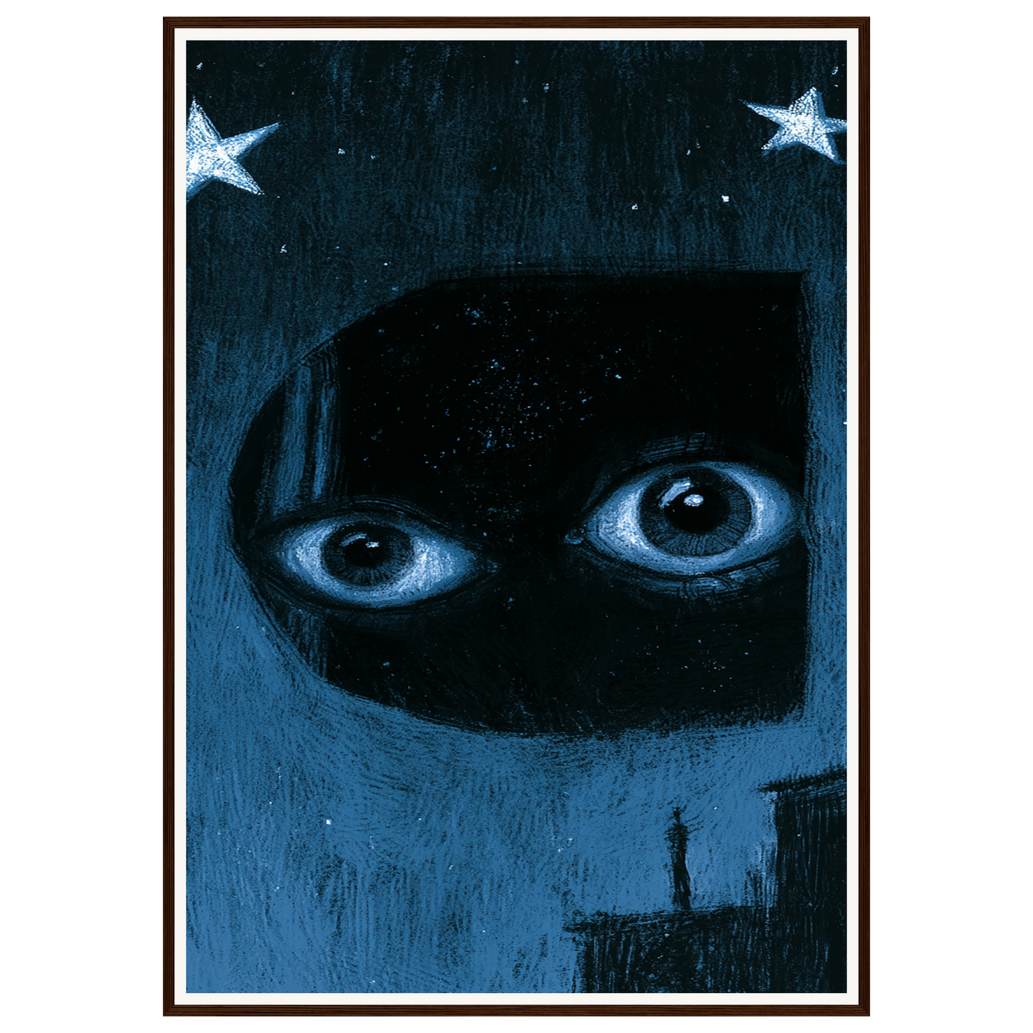 Quiet Watcher — s3_framed_dark_wood