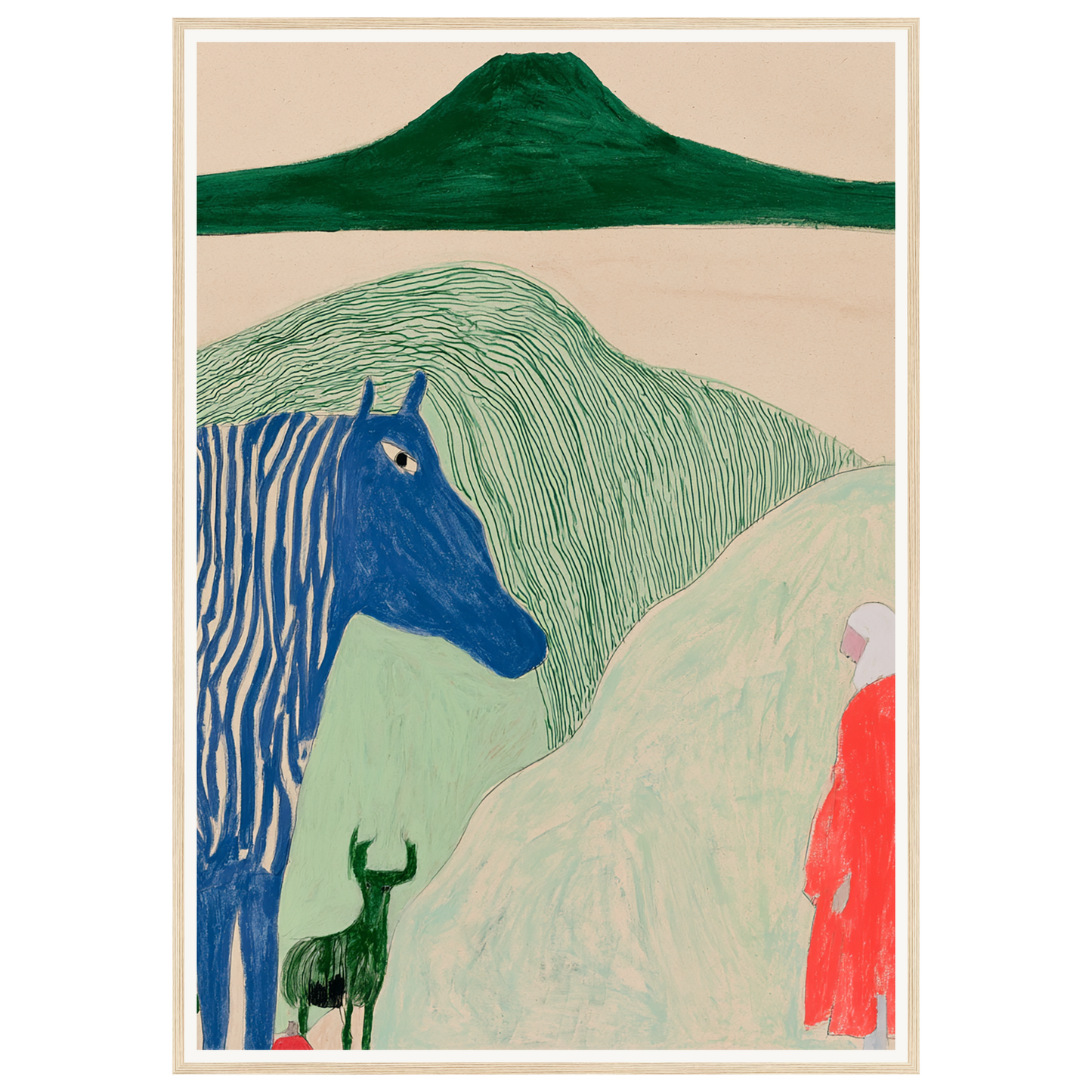 Blue Horse Dream — s3_framed_wood