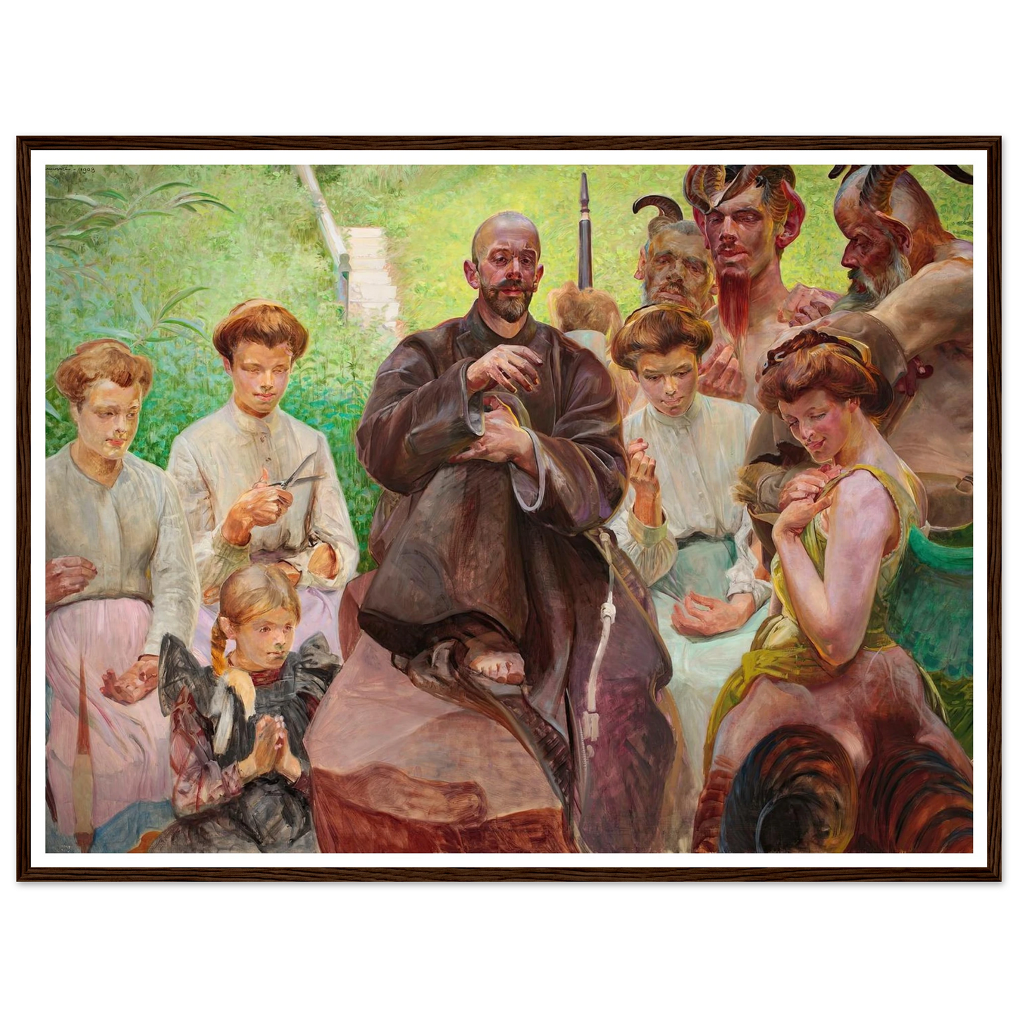 Saint Francis (1908) Art Print | Jacek Malczewski - Framed Poster - 30x40 cm / 12x16″ - Black frame