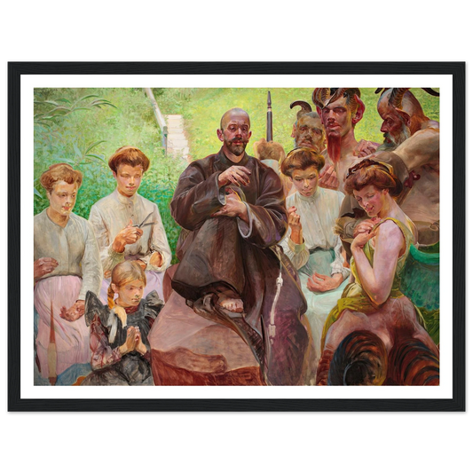 Saint Francis (1908) Art Print | Jacek Malczewski - Framed Poster - 30x40 cm / 12x16″ - Black frame