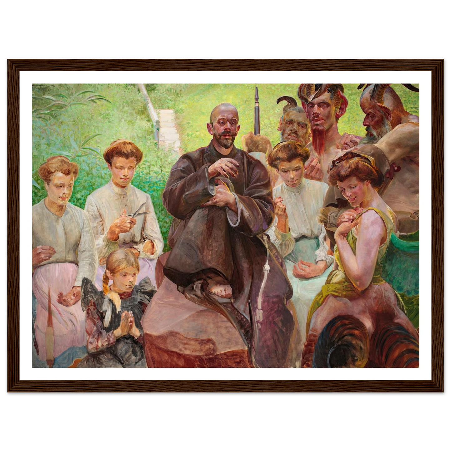 Saint Francis (1908) Art Print | Jacek Malczewski - Framed Poster - 30x40 cm / 12x16″ - Black frame