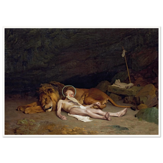 Saint Jerome (1874) Art Print | Jean Leon Gerome - Framed Poster - 30x40 cm / 12x16″ - Black frame