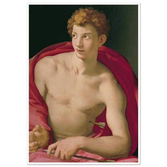 Saint Sebastian (circa 1533) Art Print | Agnolo Bronzino - Framed Poster - 30x40 cm / 12x16″ - Black frame