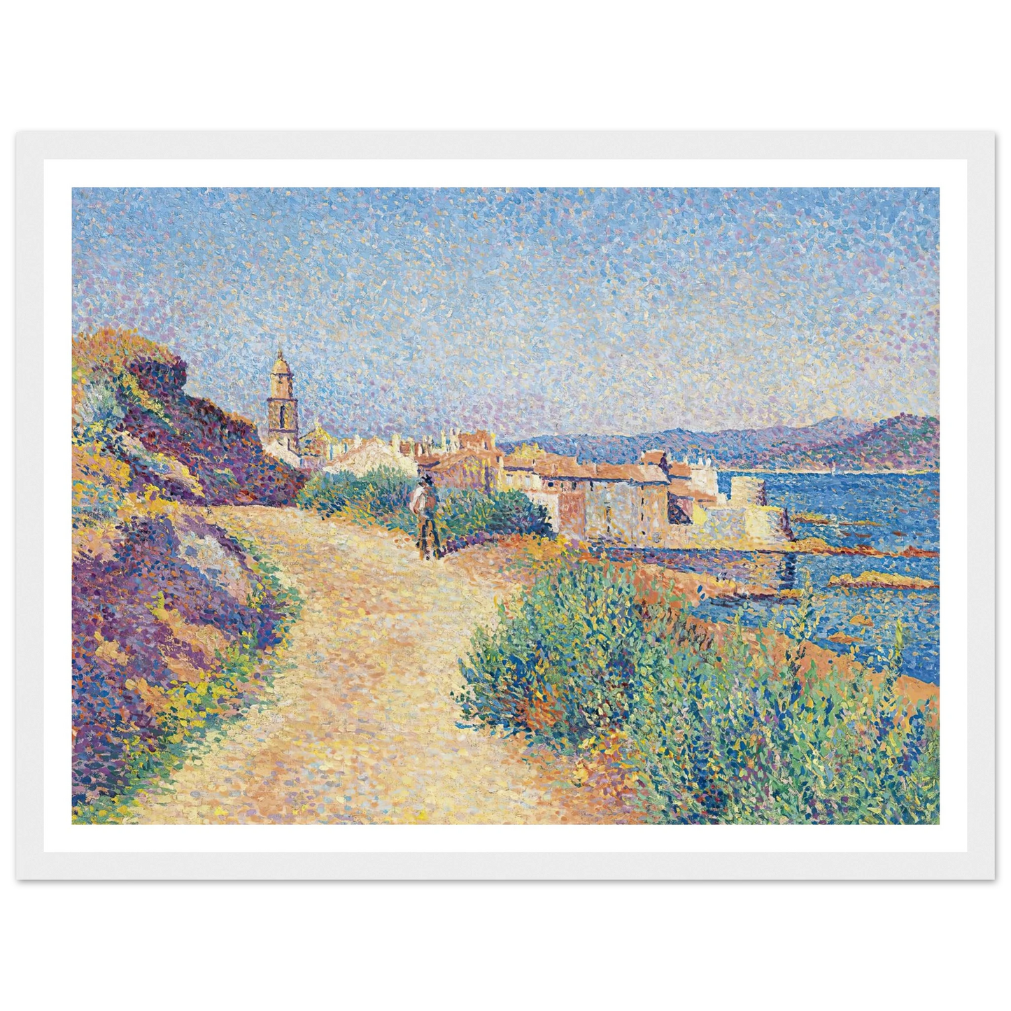 Saint-Tropez (1892) Art Print | Maximilien Luce - Framed Poster - 30x40 cm / 12x16″ - Black frame