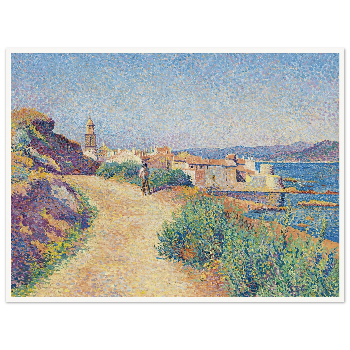 Saint-Tropez (1892) Art Print | Maximilien Luce - Framed Poster - 30x40 cm / 12x16″ - Black frame