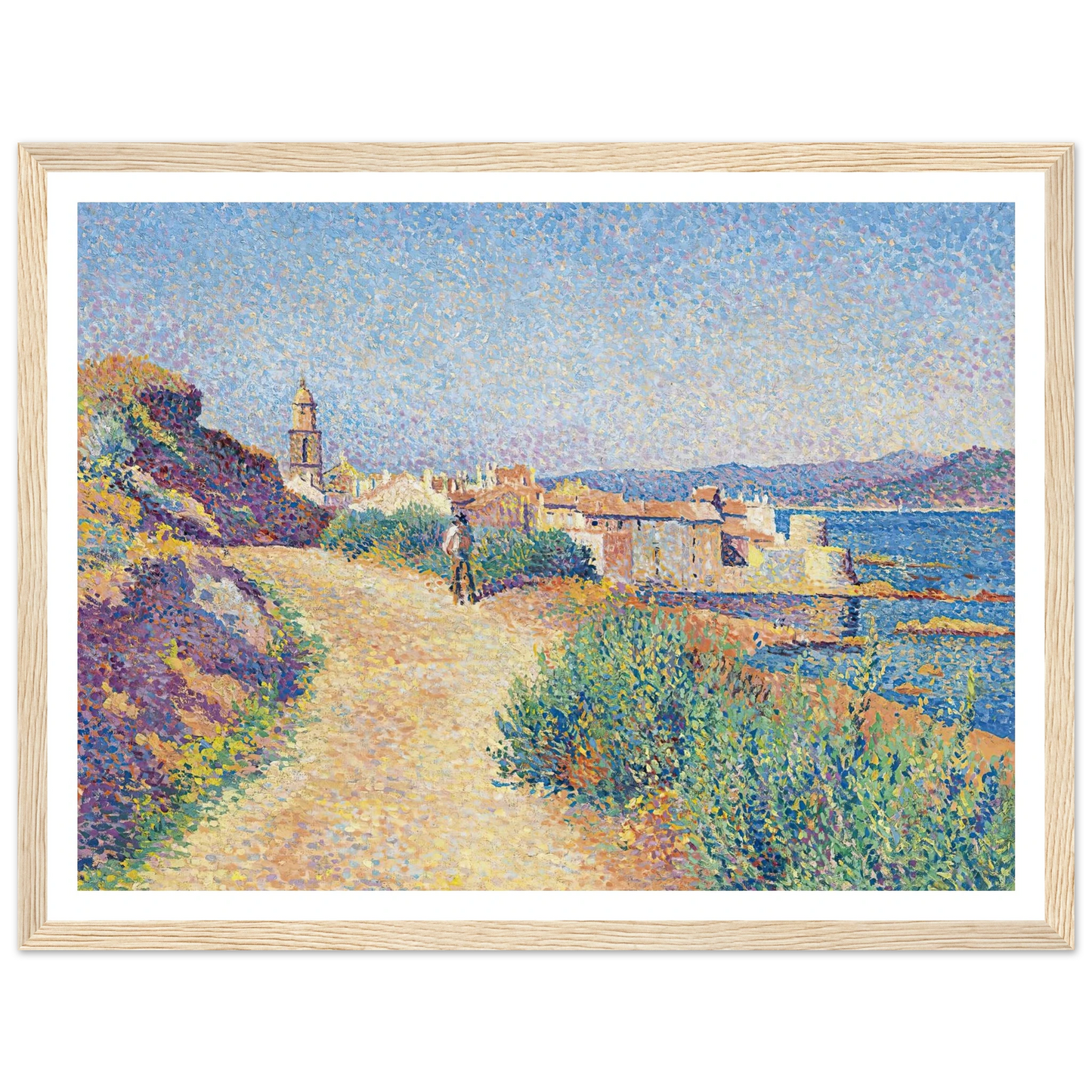 Saint-Tropez (1892) Art Print | Maximilien Luce - Framed Poster - 30x40 cm / 12x16″ - Black frame