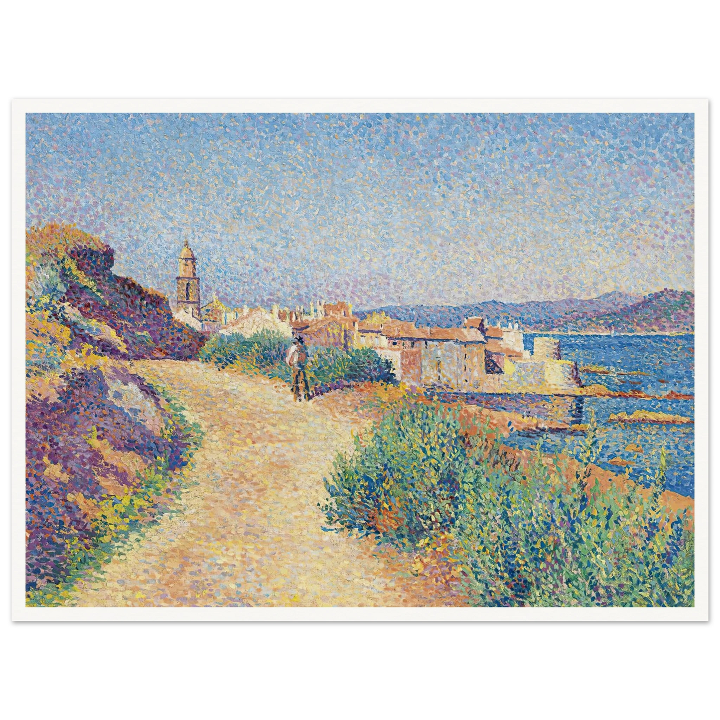 Saint-Tropez (1892) Art Print | Maximilien Luce - Framed Poster - 30x40 cm / 12x16″ - Black frame