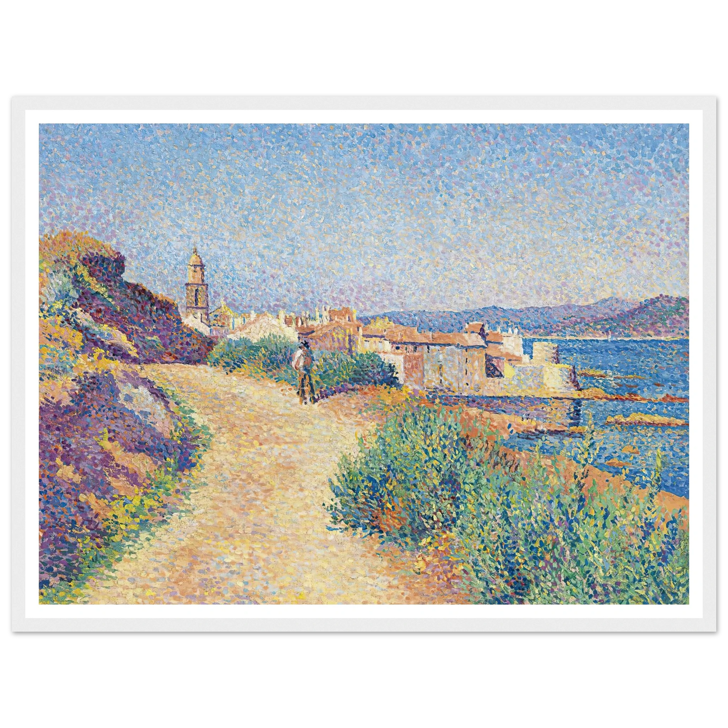Saint-Tropez (1892) Art Print | Maximilien Luce - Framed Poster - 30x40 cm / 12x16″ - Black frame