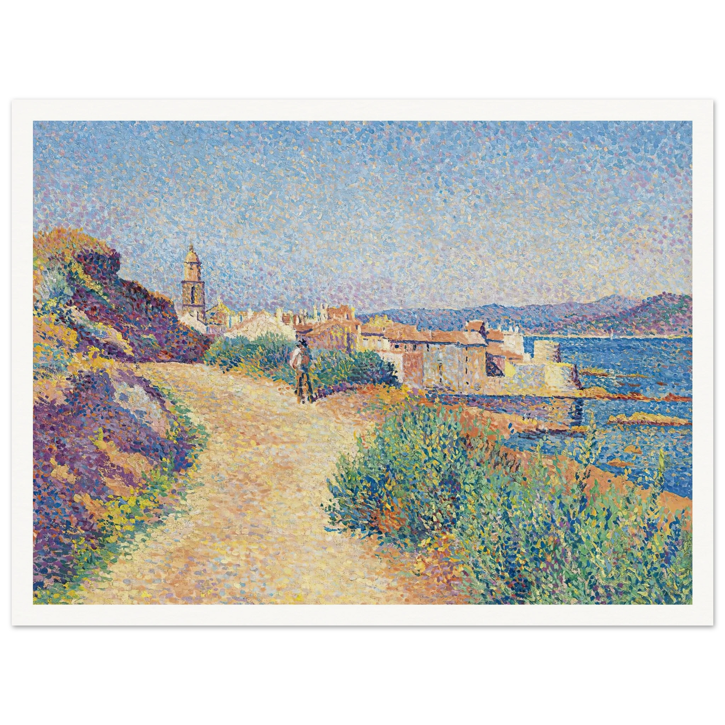 Saint-Tropez (1892) Art Print | Maximilien Luce - Framed Poster - 30x40 cm / 12x16″ - Black frame