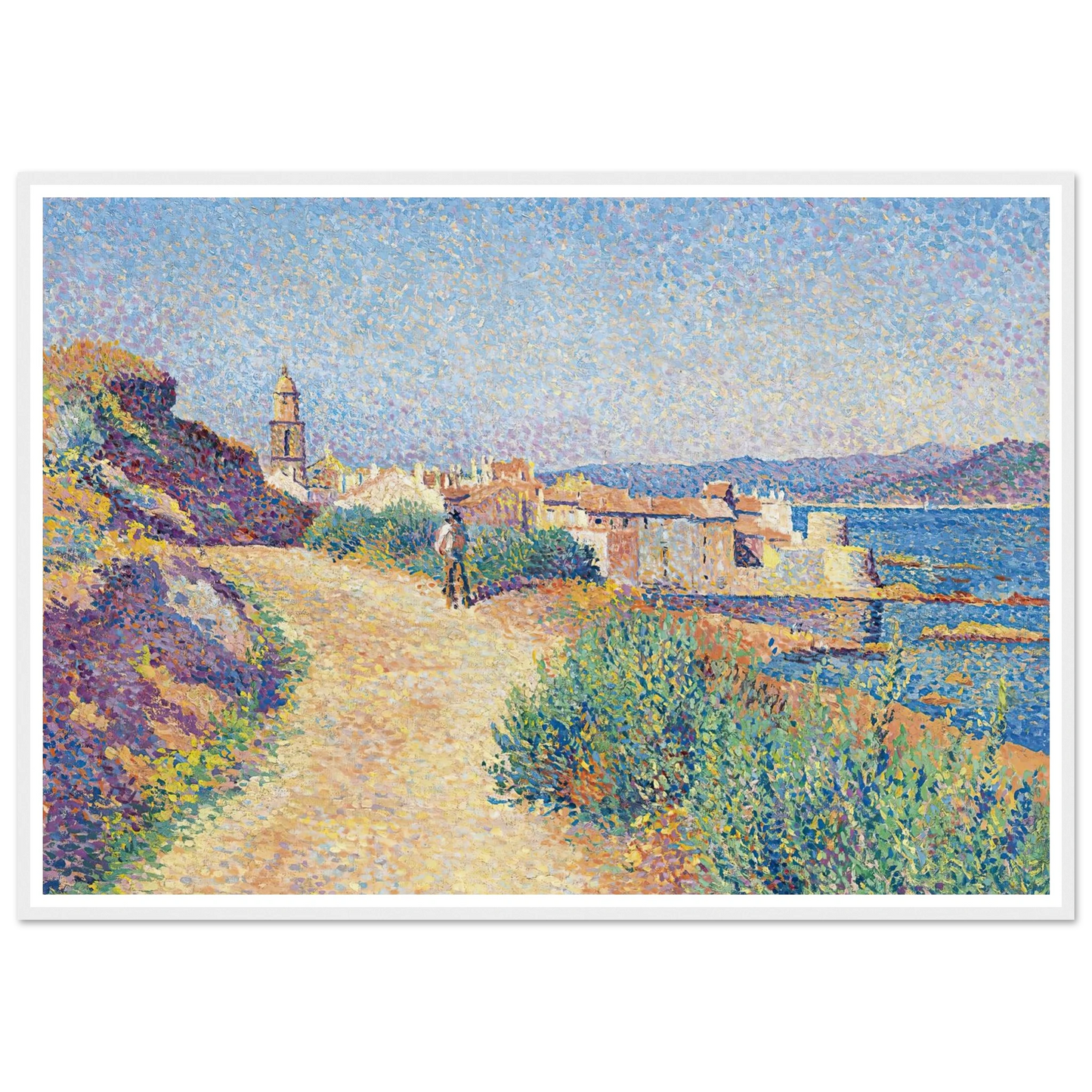 Saint-Tropez (1892) Art Print | Maximilien Luce - Framed Poster - 30x40 cm / 12x16″ - Black frame