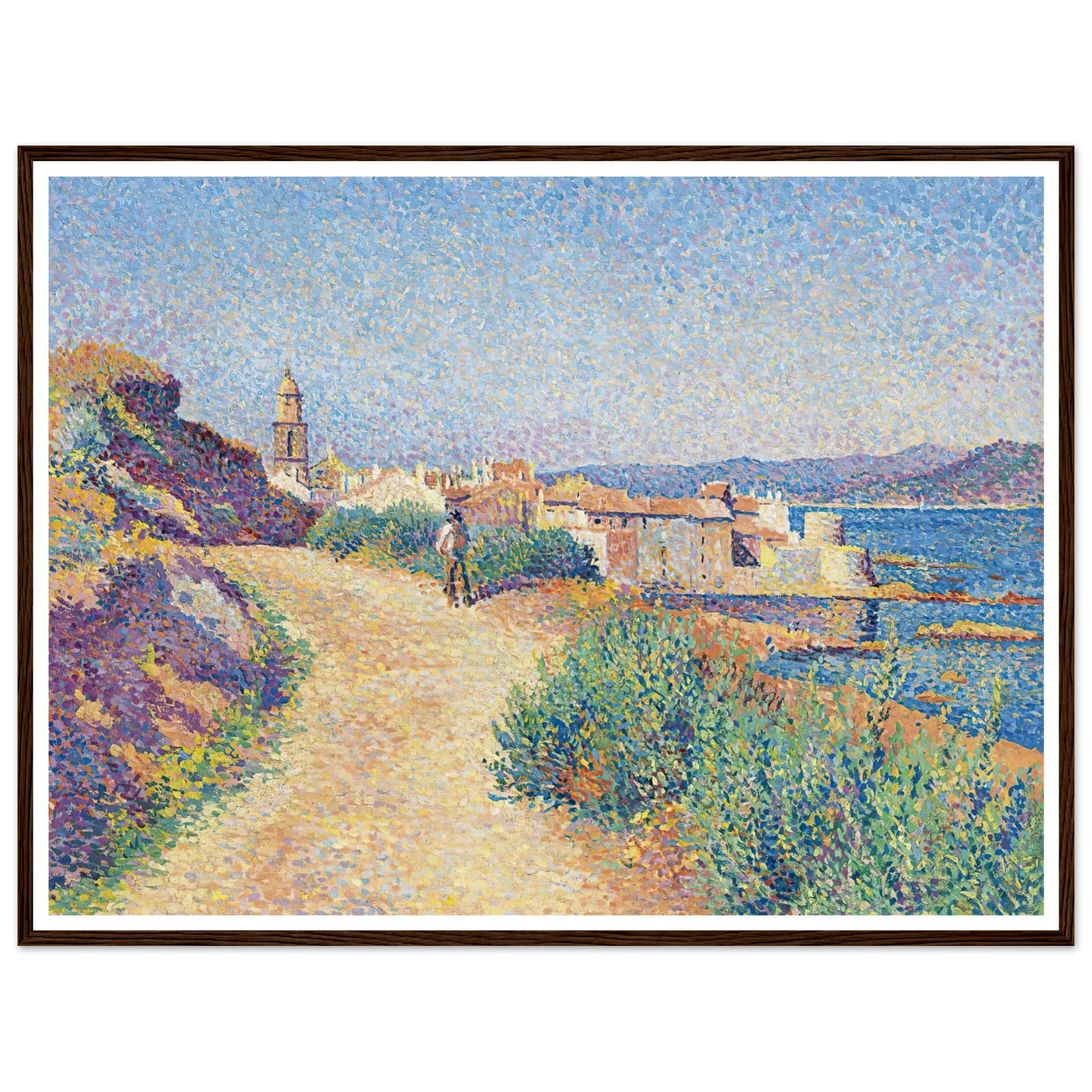 Saint-Tropez (1892) Art Print | Maximilien Luce - Framed Poster - 30x40 cm / 12x16″ - Black frame